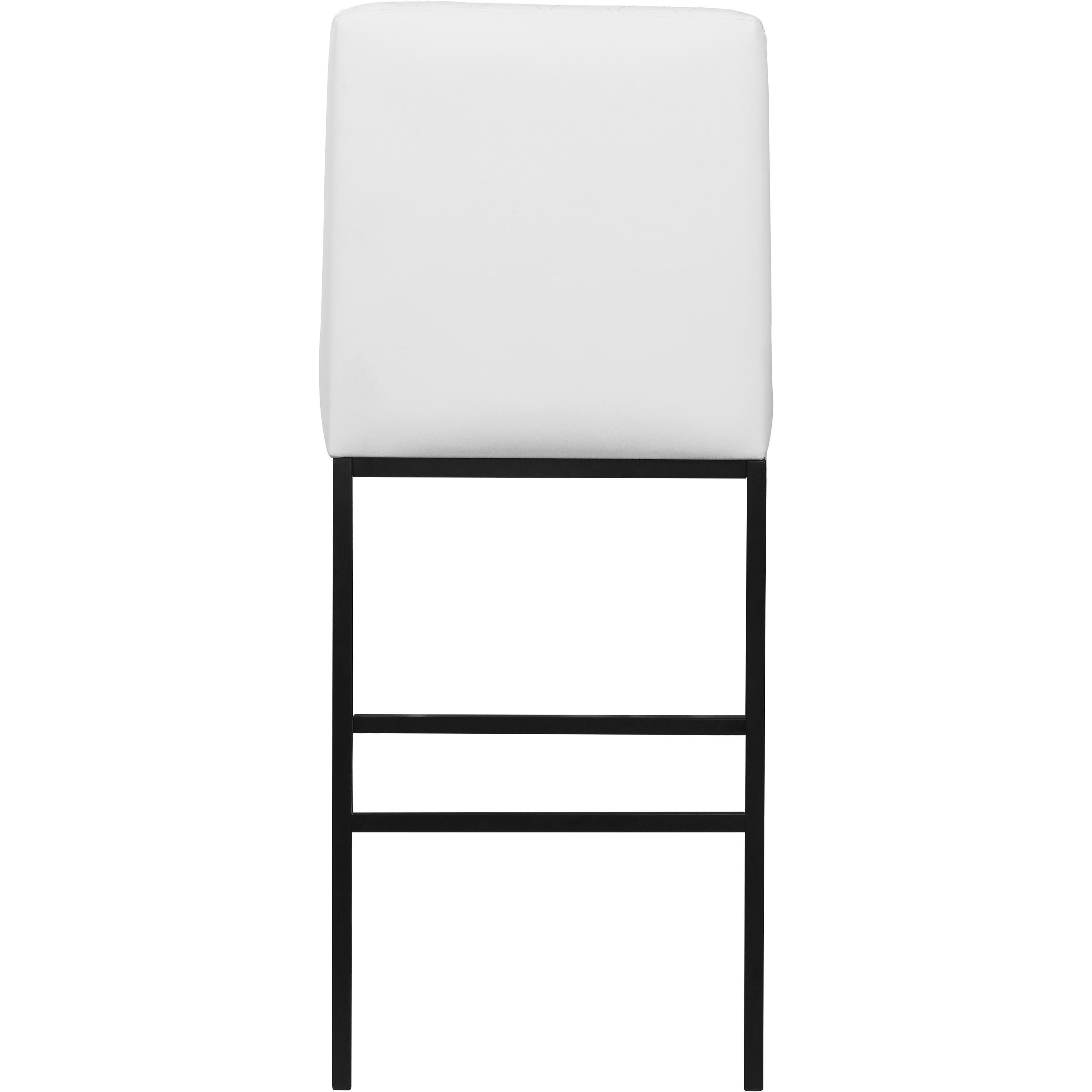 Meridian Bryce White Vegan Leather Stool