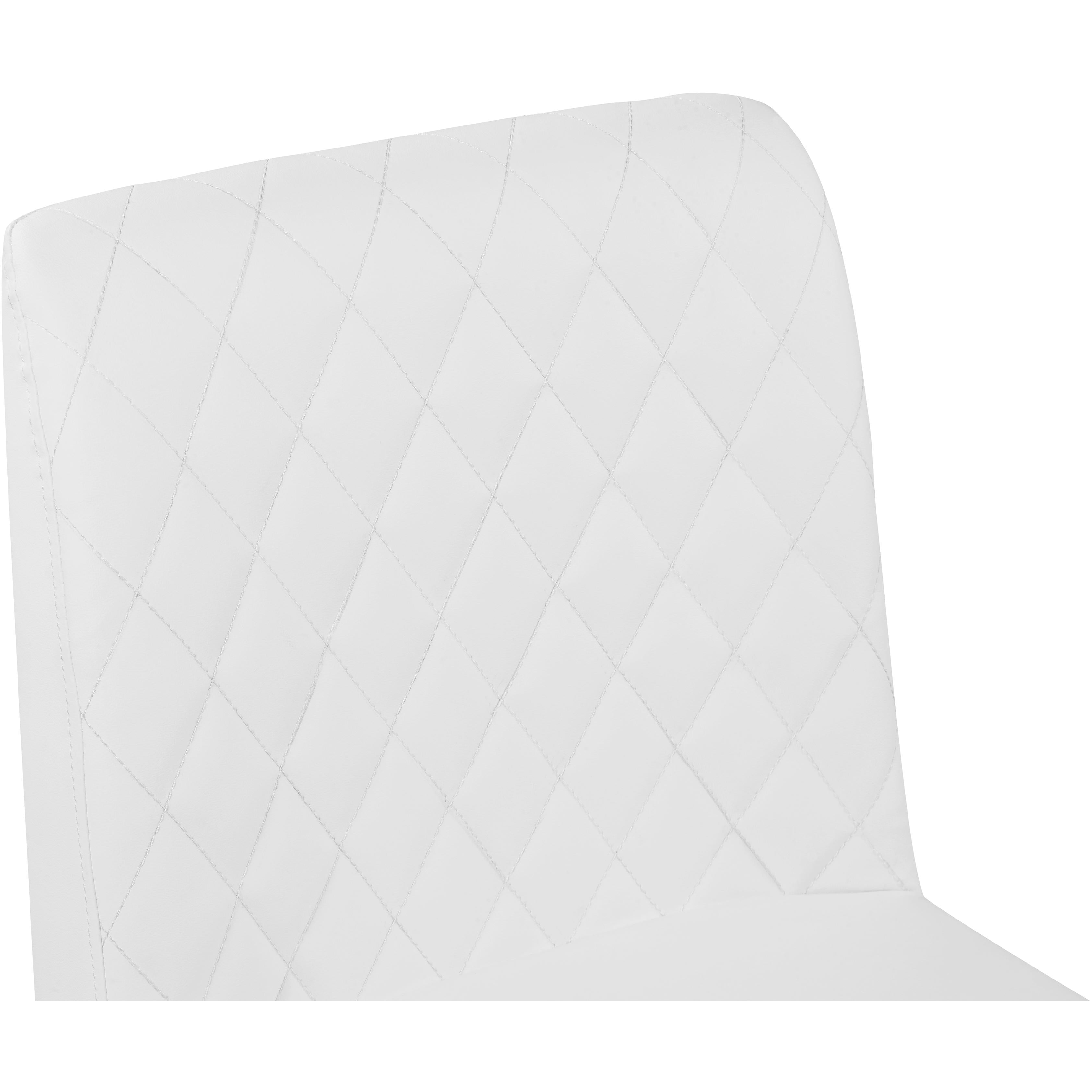 Meridian Bryce White Vegan Leather Stool