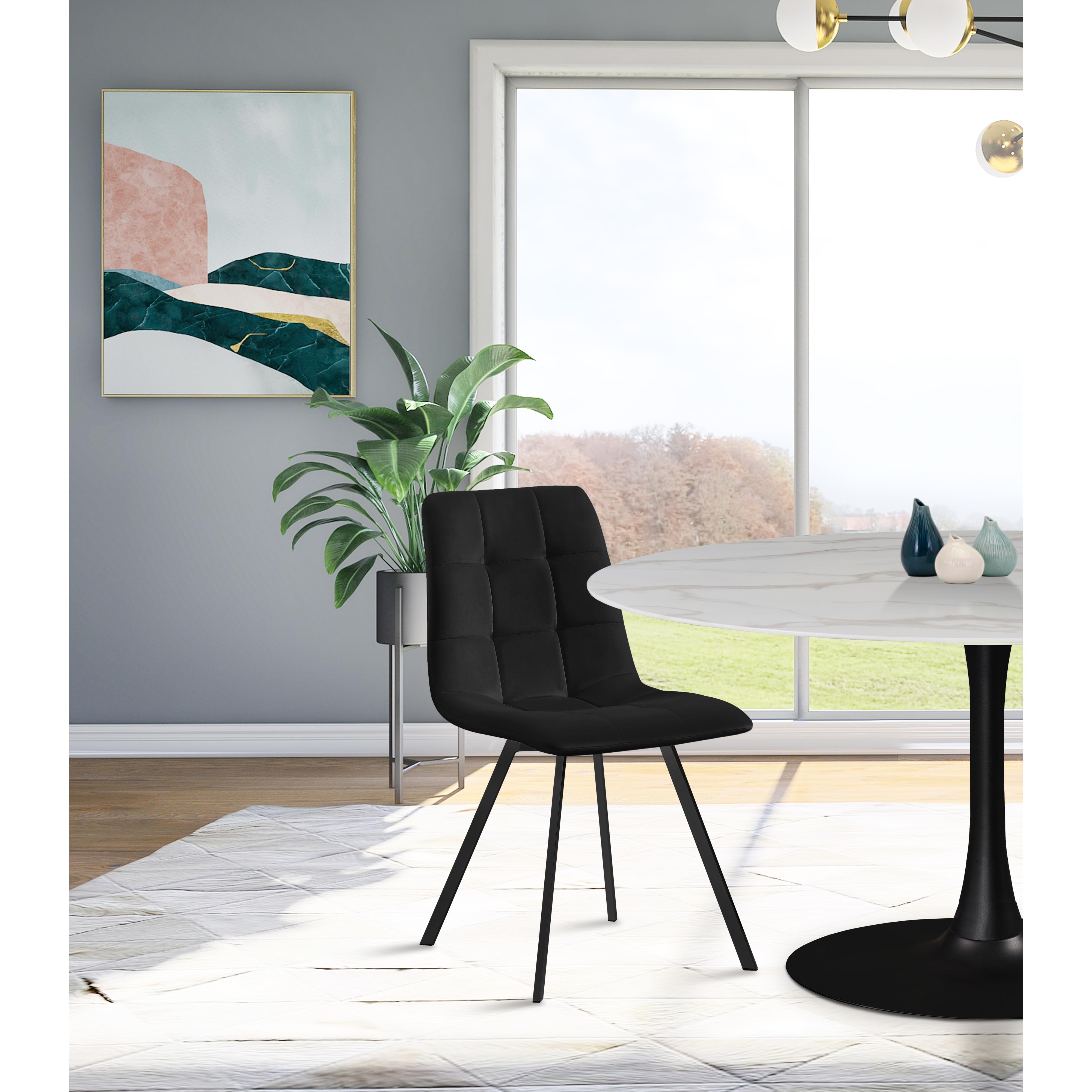 Meridian Annie Black Velvet Dining Chair