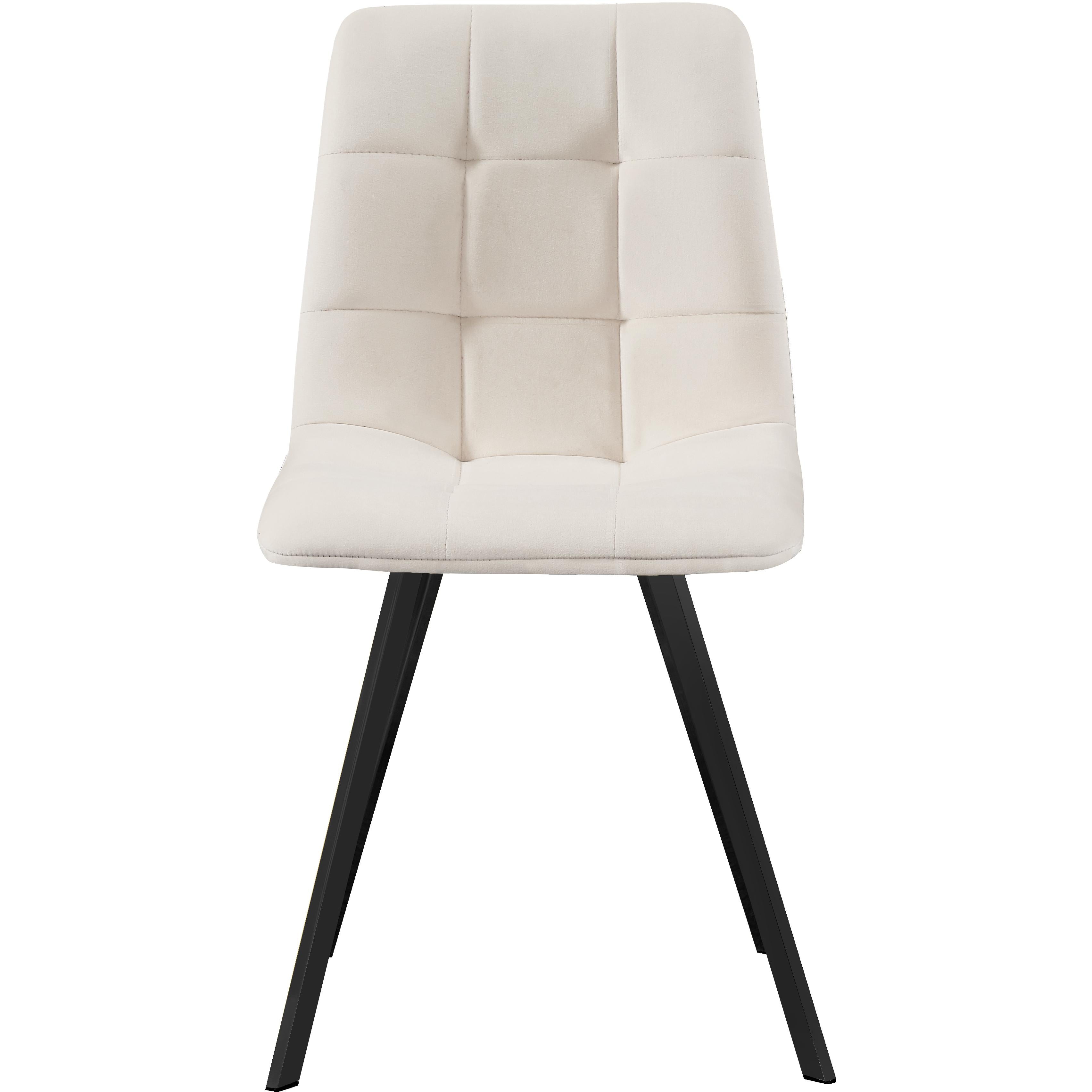 Meridian Annie Cream Velvet Dining Chair