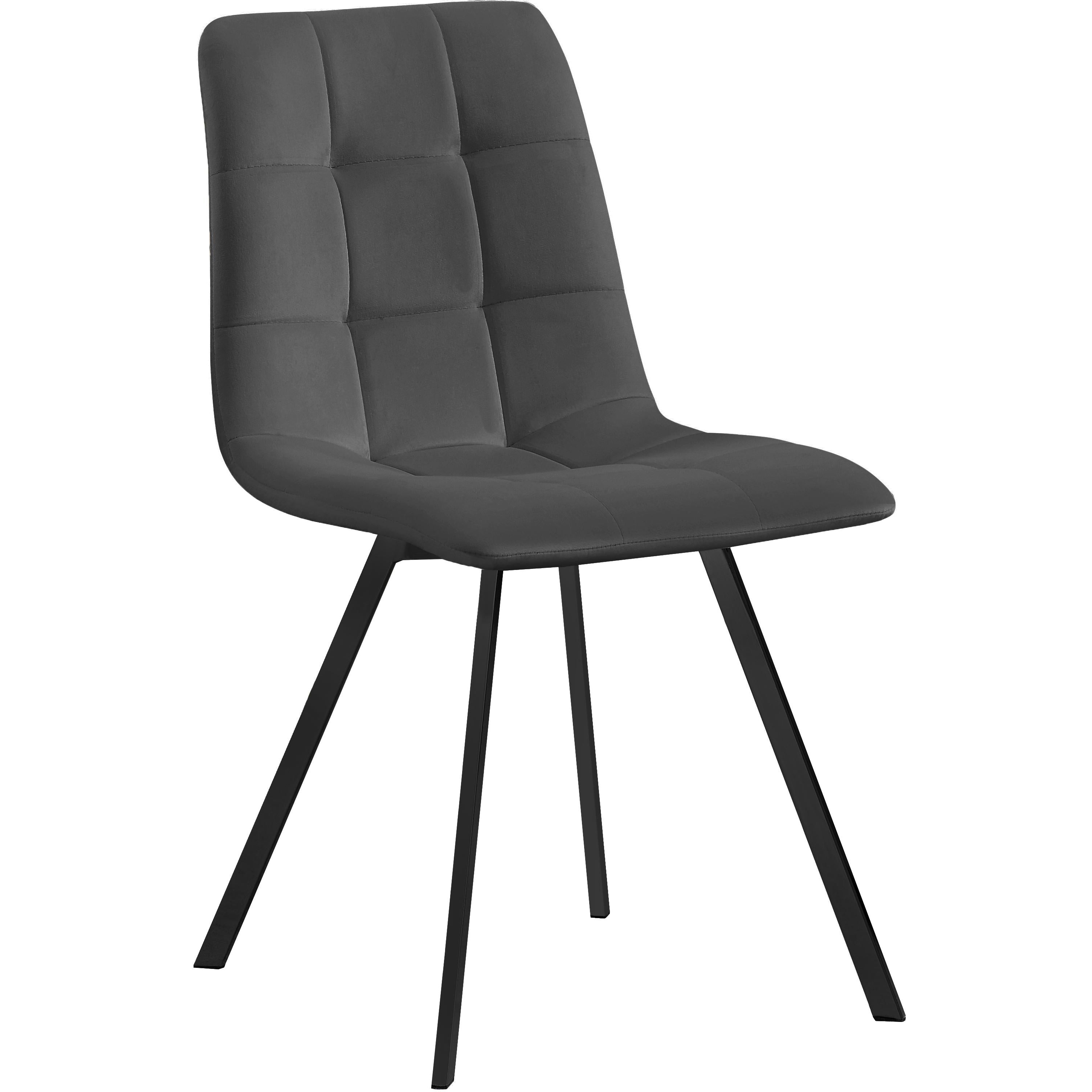 Meridian Annie Grey Velvet Dining Chair