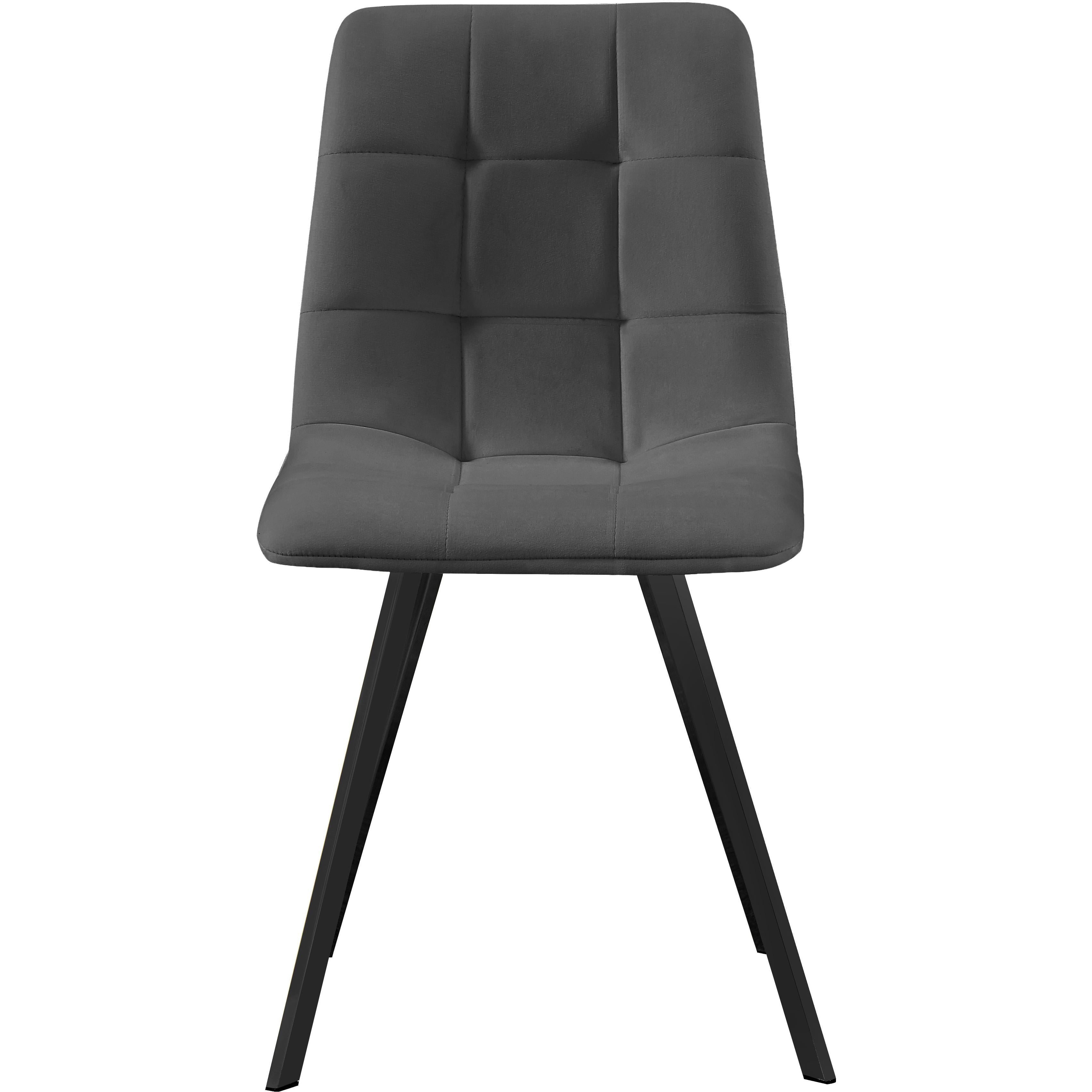 Meridian Annie Grey Velvet Dining Chair