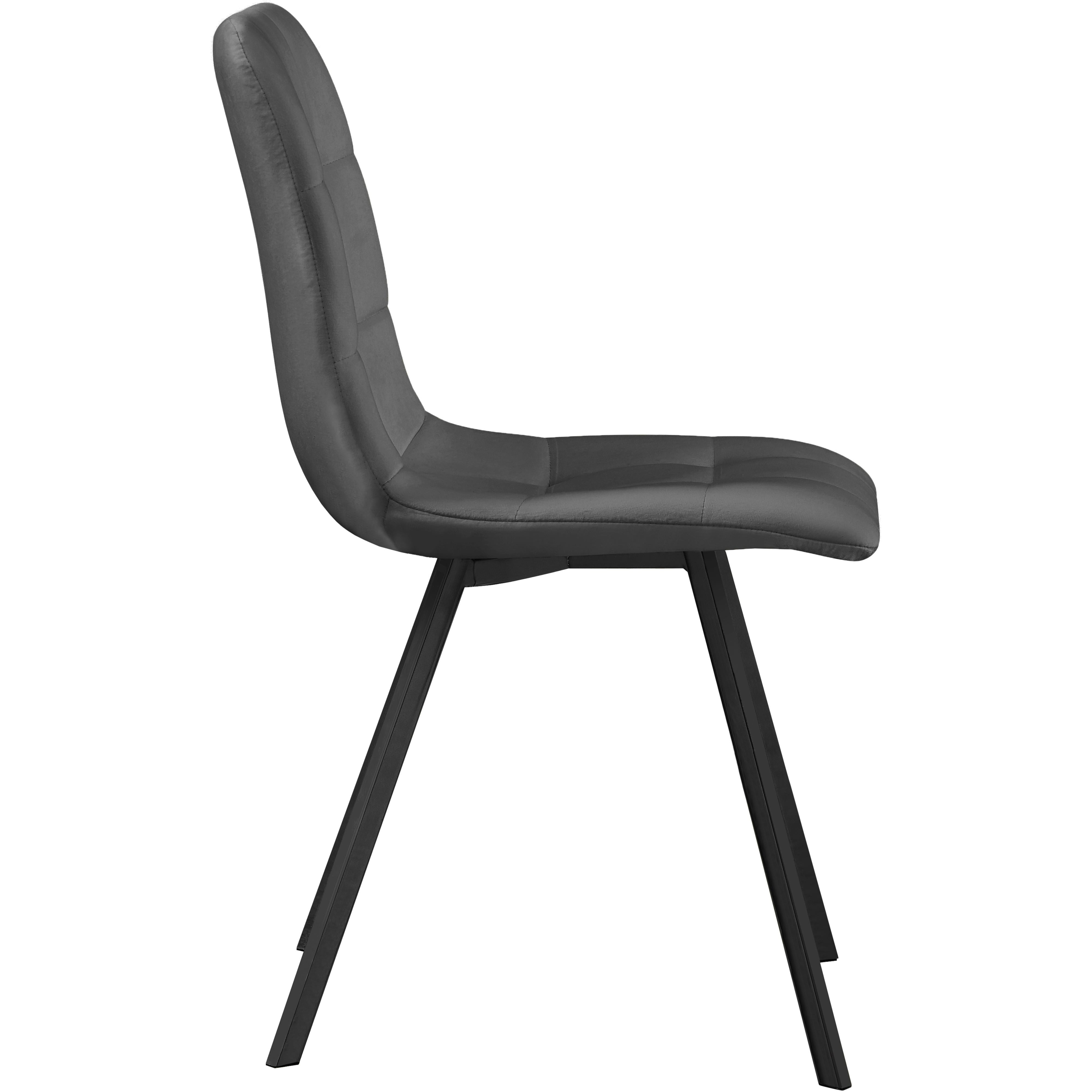 Meridian Annie Grey Velvet Dining Chair