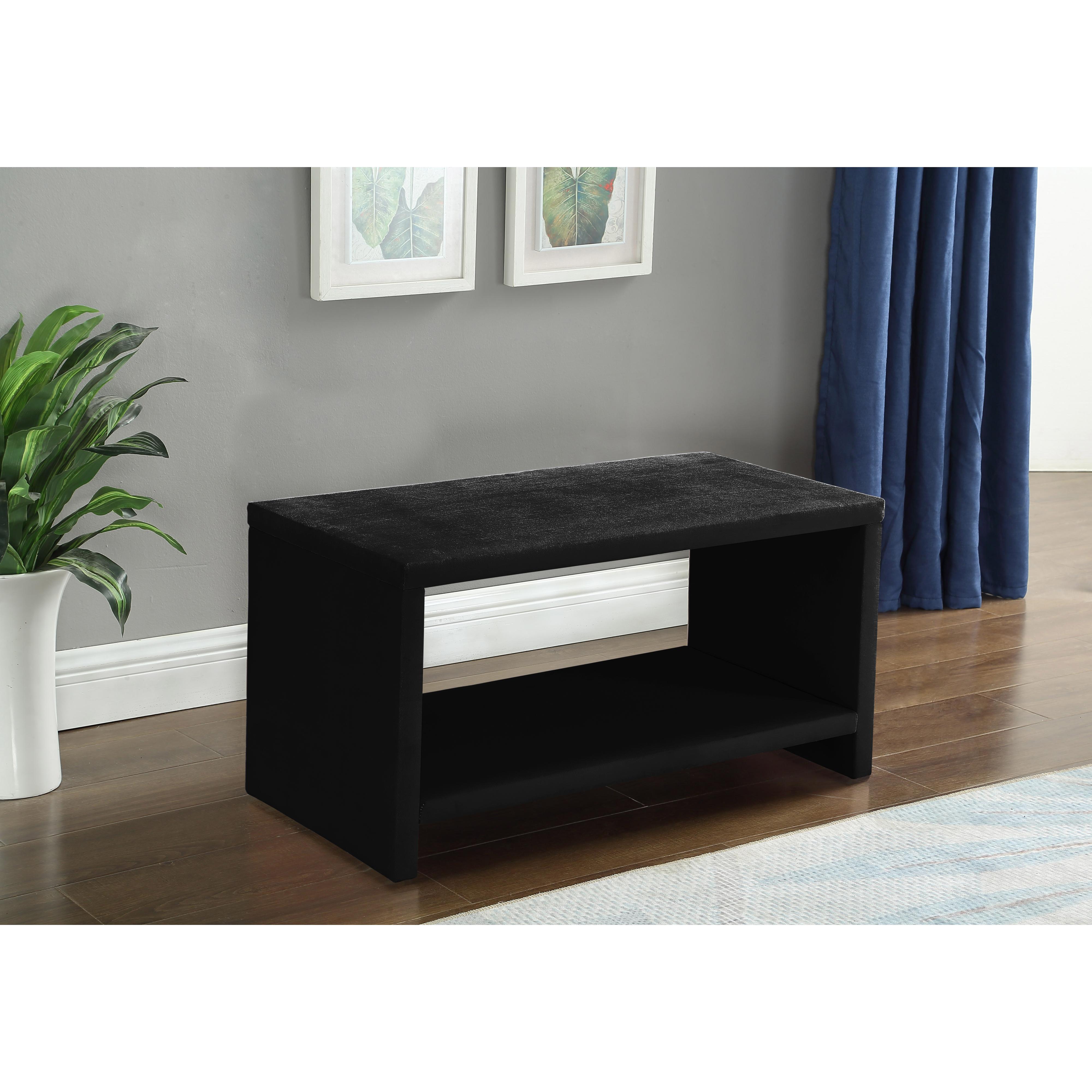 Meridian Cleo Black Velvet Night Stand