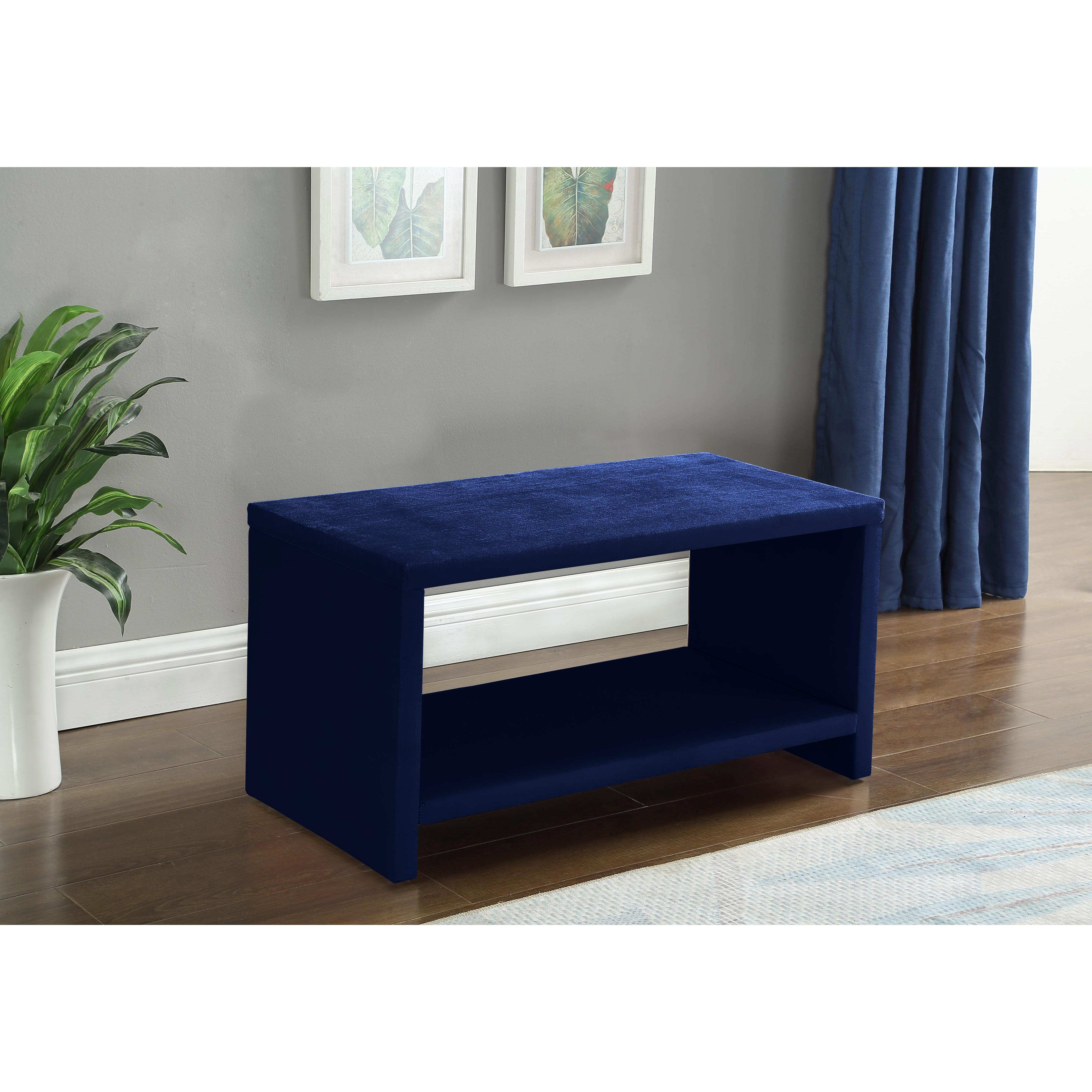 Meridian Cleo Navy Velvet Night Stand