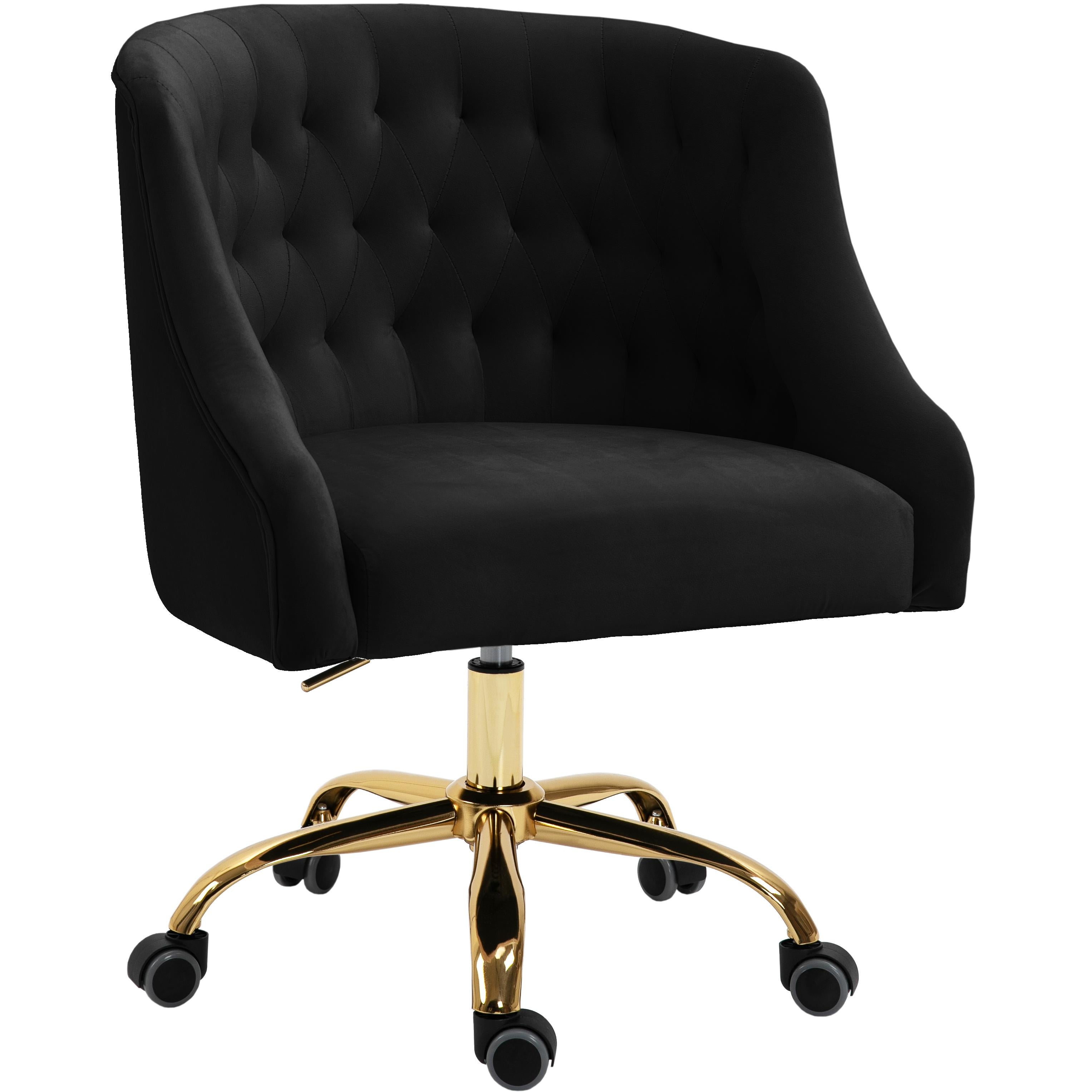 Meridian Arden Black Velvet Office Chair