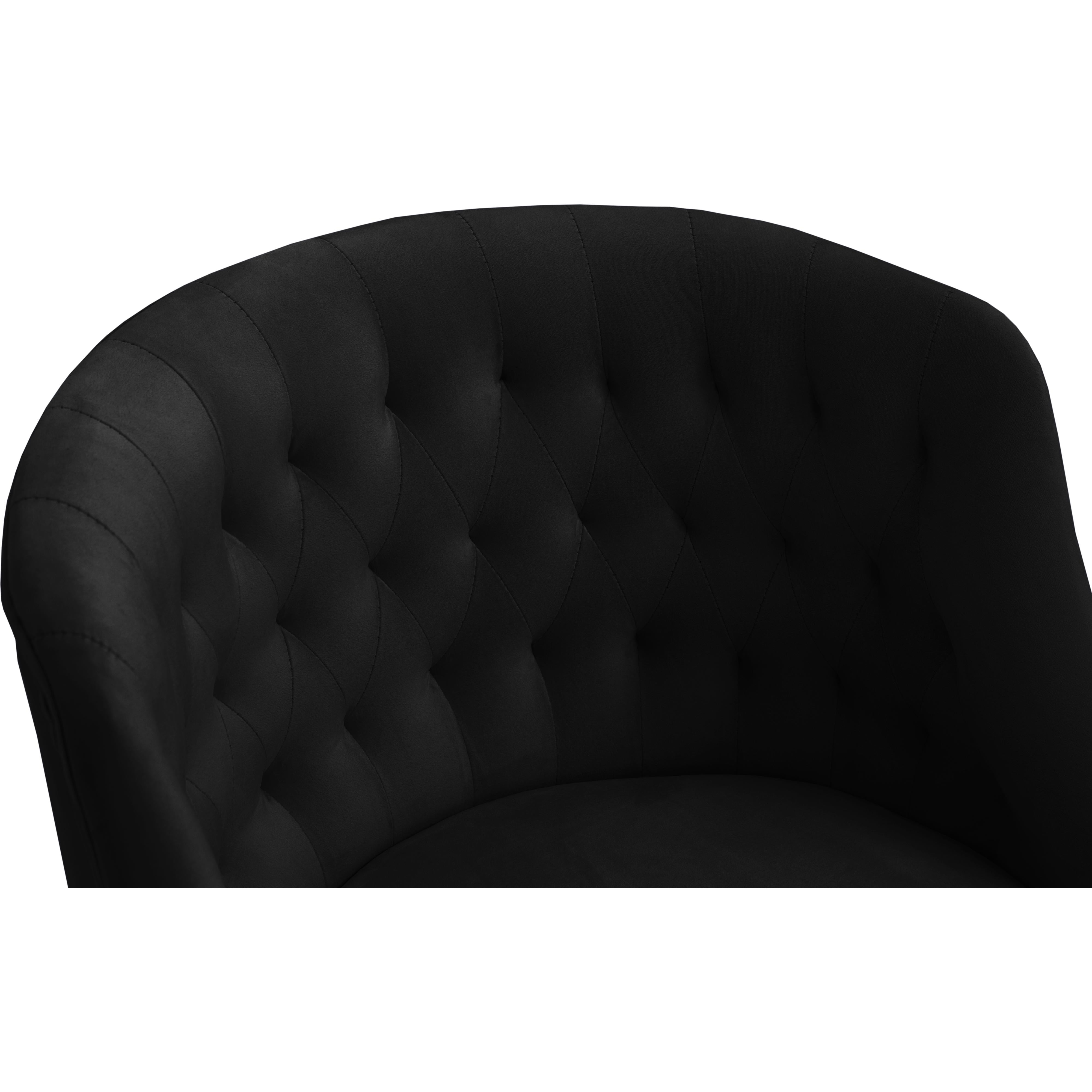 Meridian Arden Black Velvet Office Chair