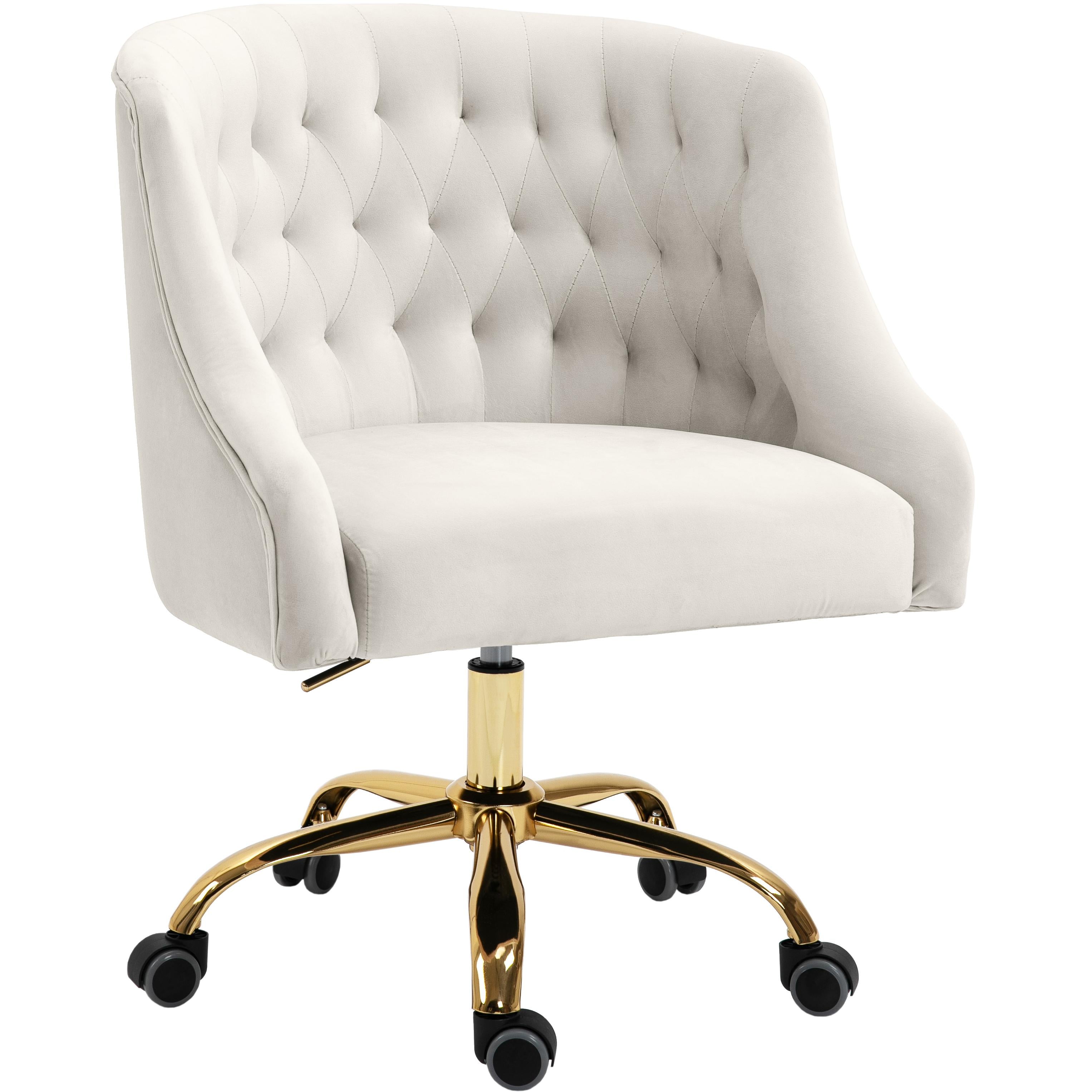 Meridian Arden Cream Velvet Office Chair