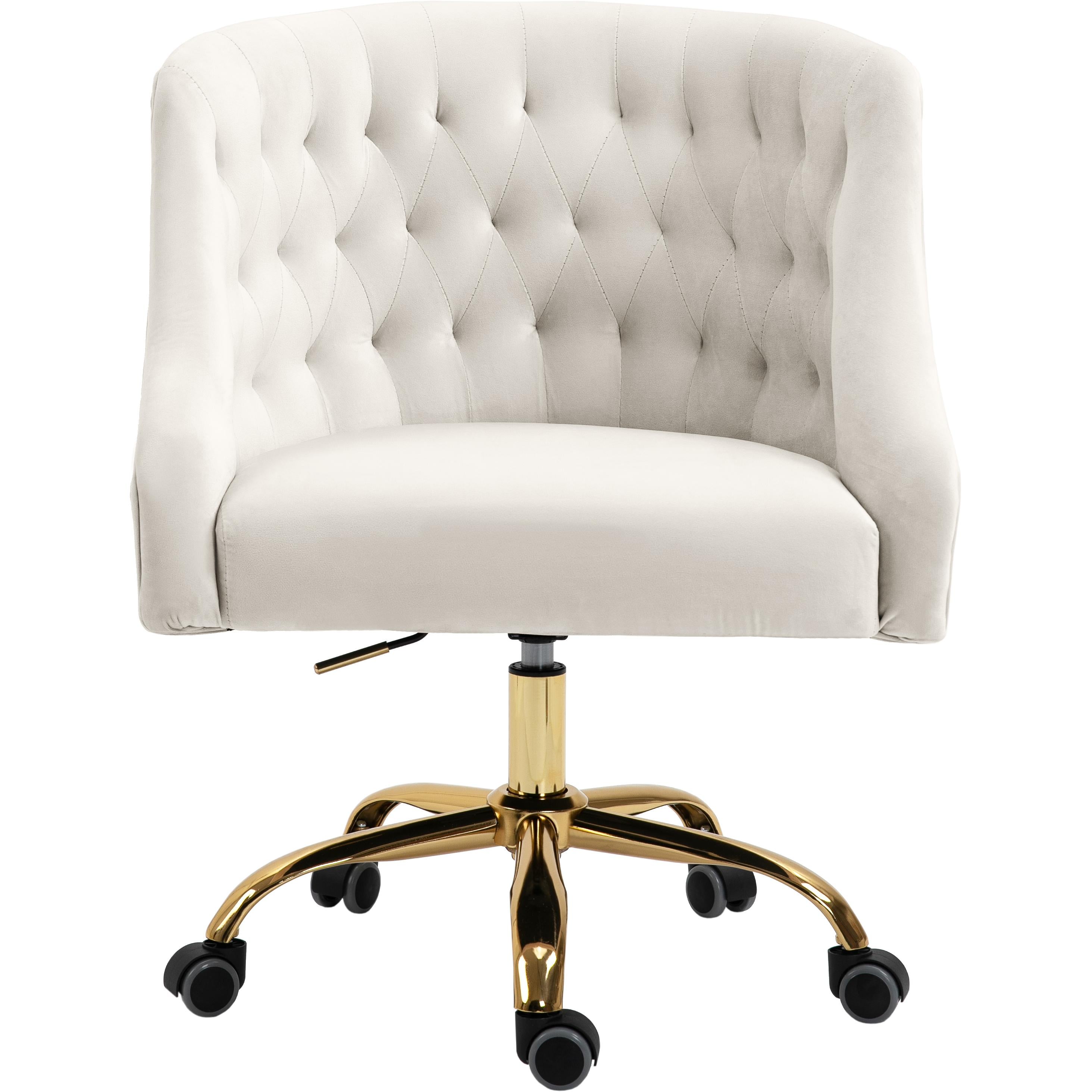 Meridian Arden Cream Velvet Office Chair