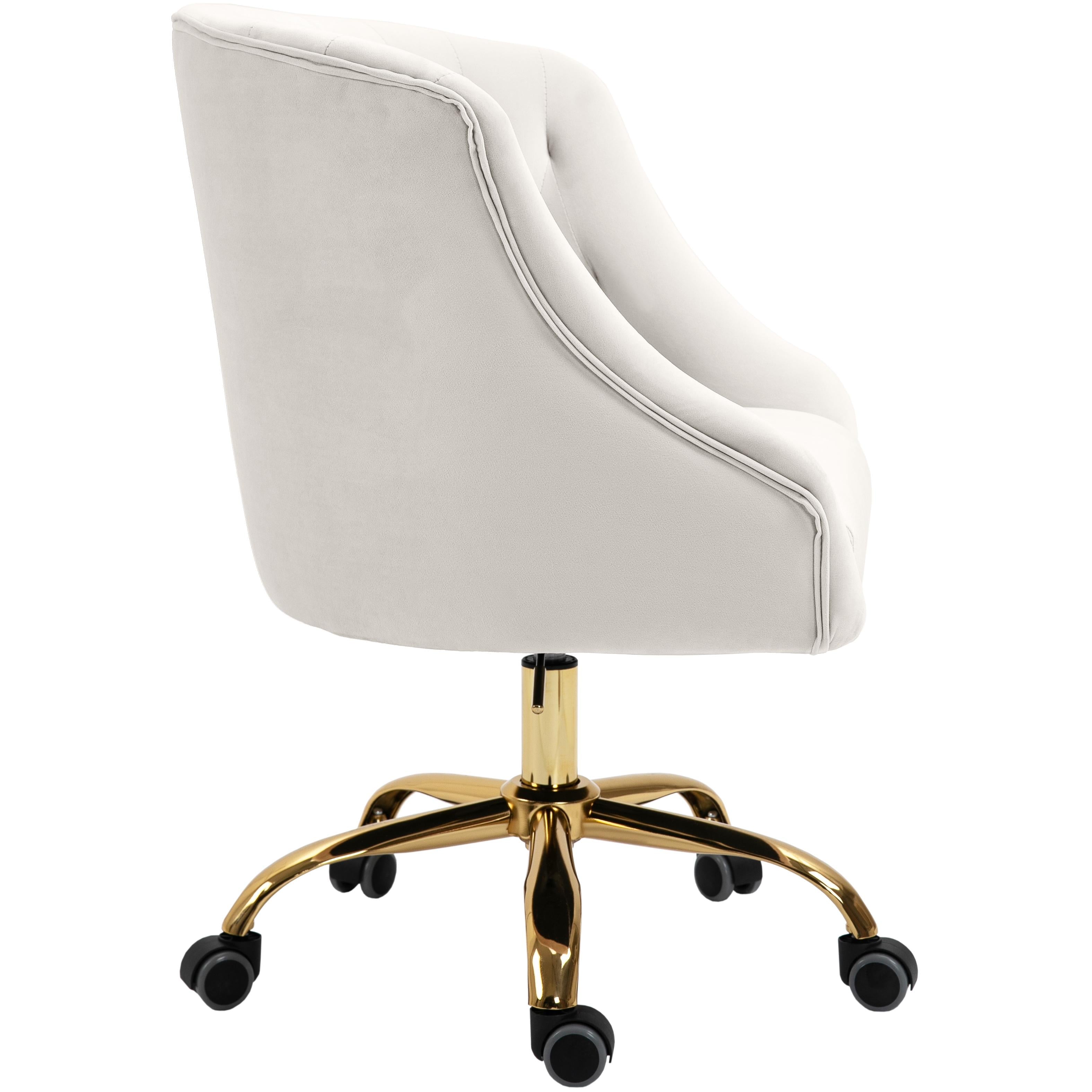 Meridian Arden Cream Velvet Office Chair