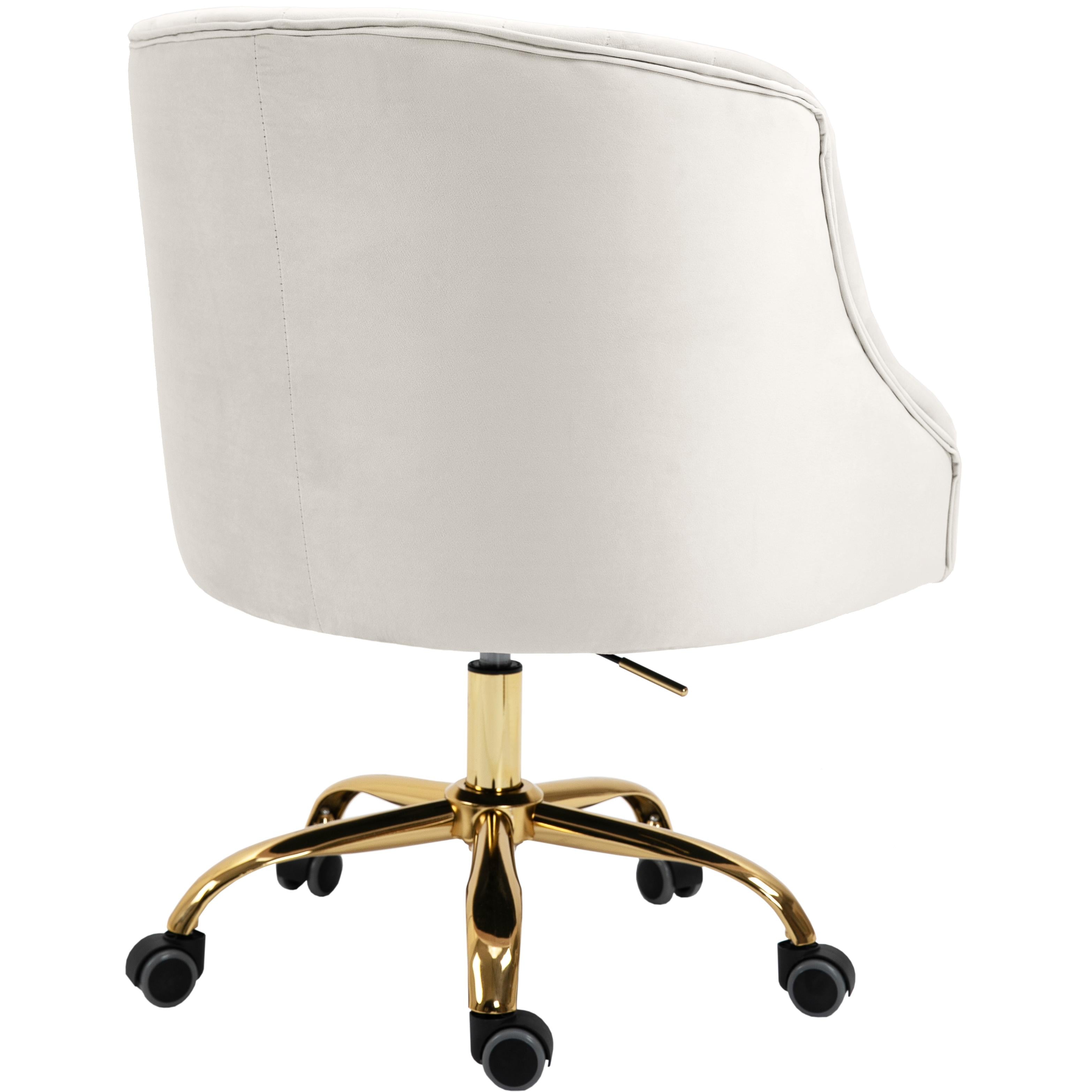 Meridian Arden Cream Velvet Office Chair