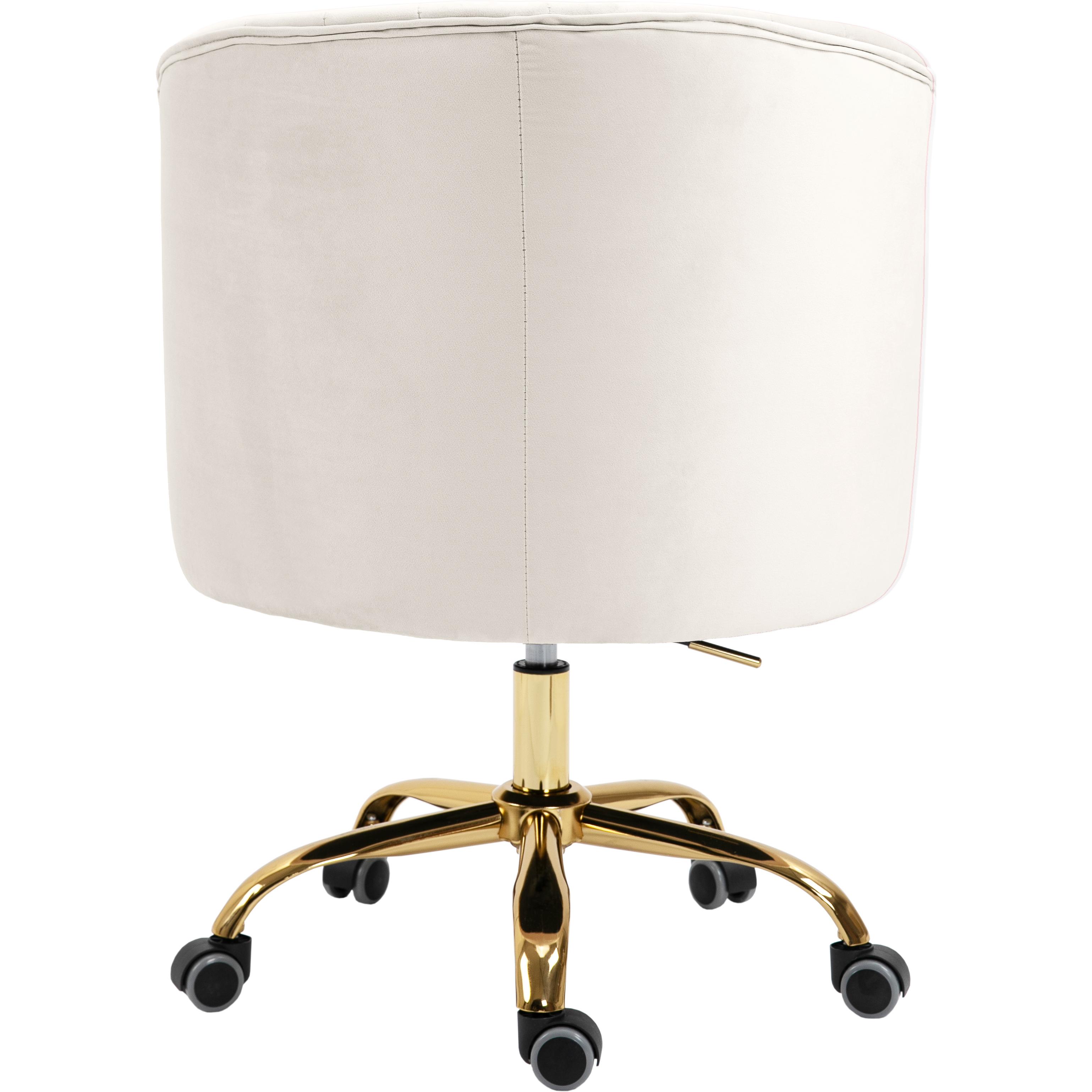 Meridian Arden Cream Velvet Office Chair