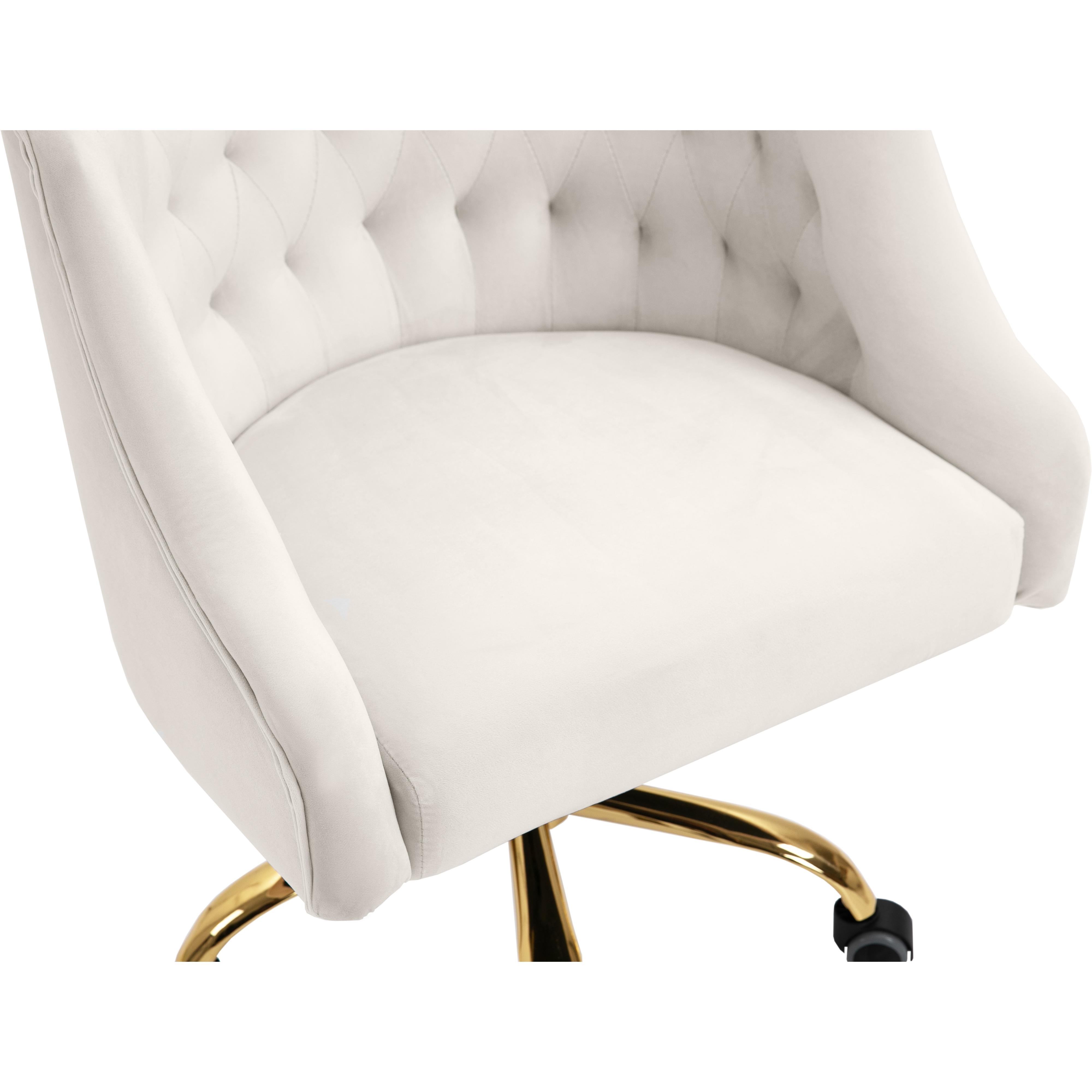 Meridian Arden Cream Velvet Office Chair