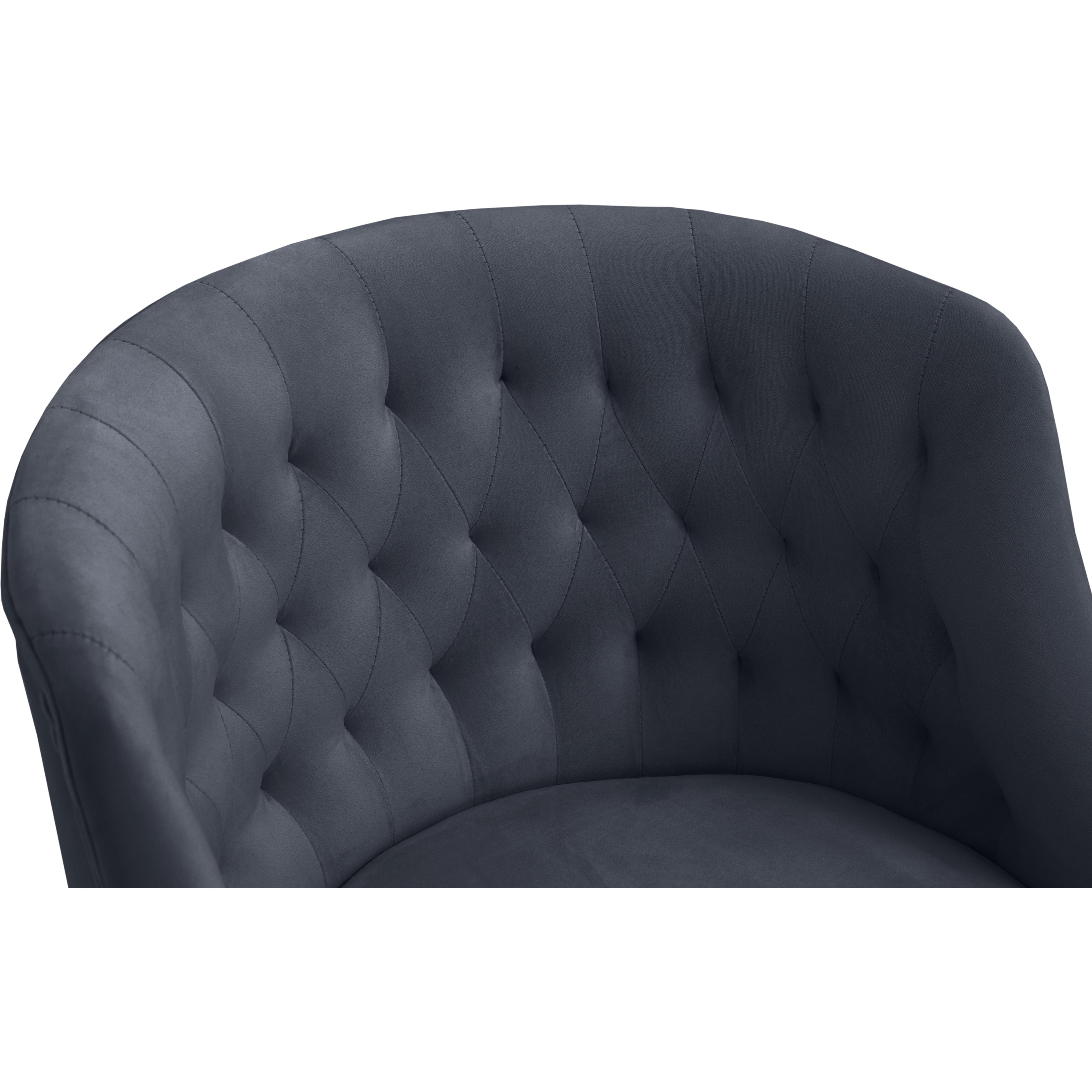 Meridian Arden Grey Velvet Office Chair