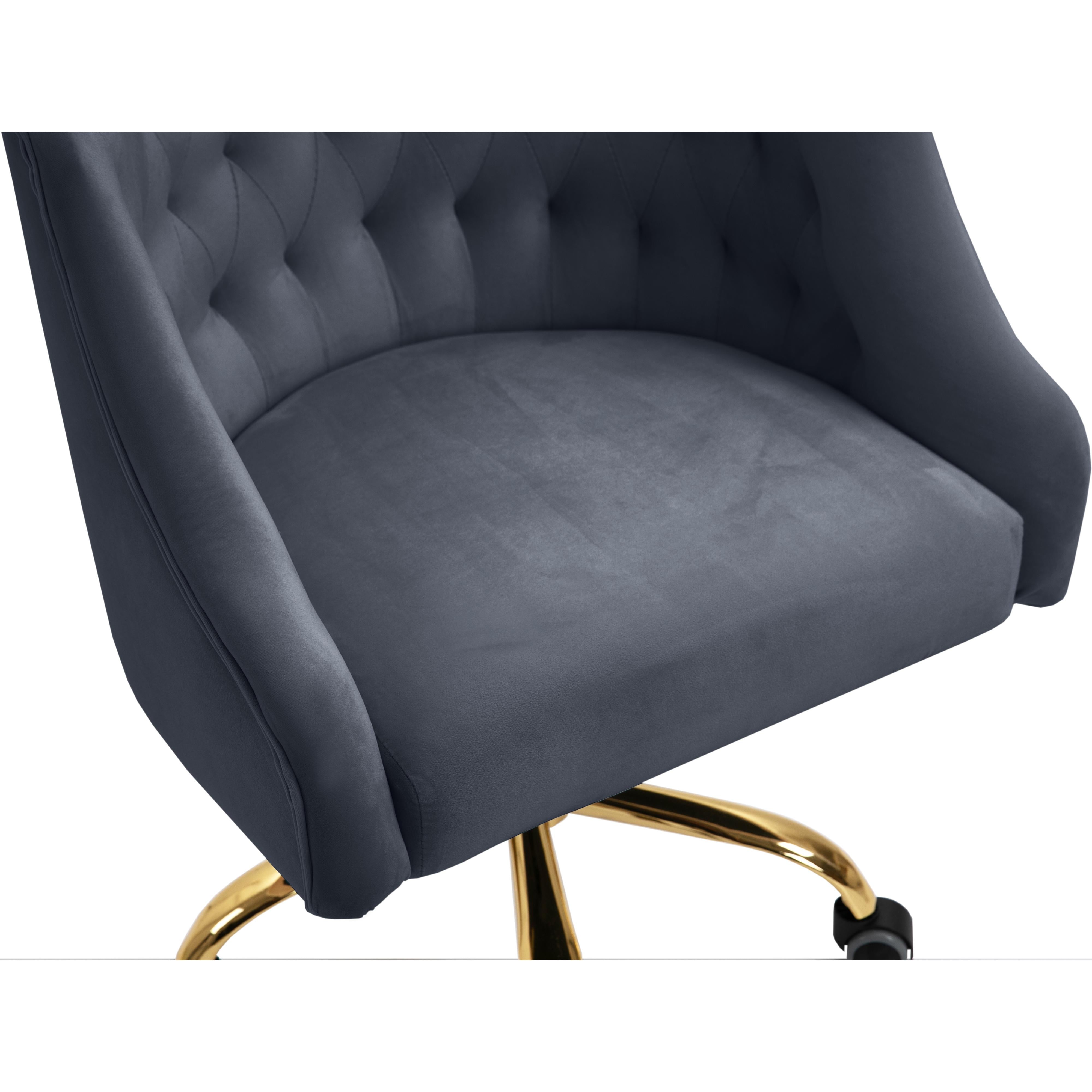 Meridian Arden Grey Velvet Office Chair