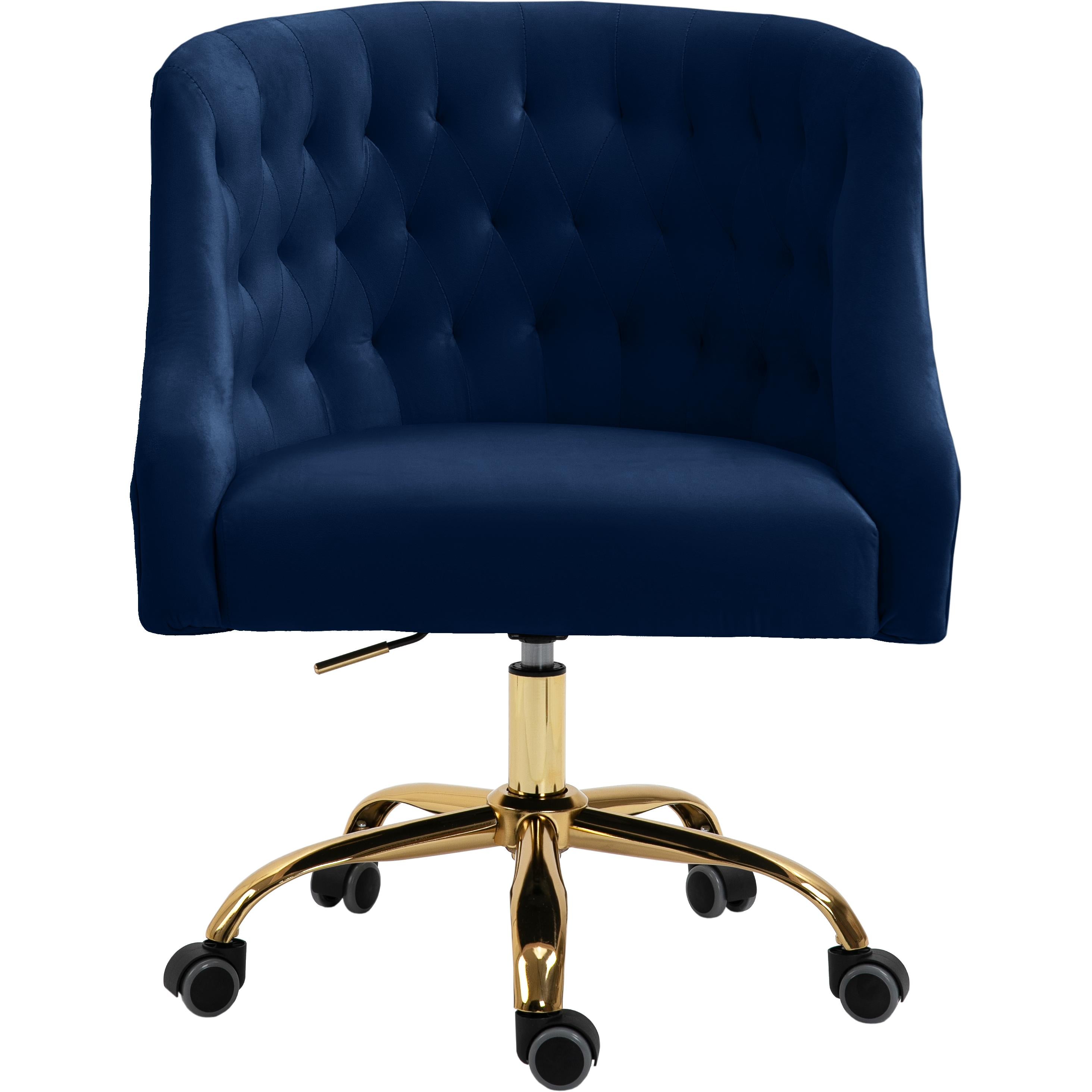 Meridian Arden Navy Velvet Office Chair