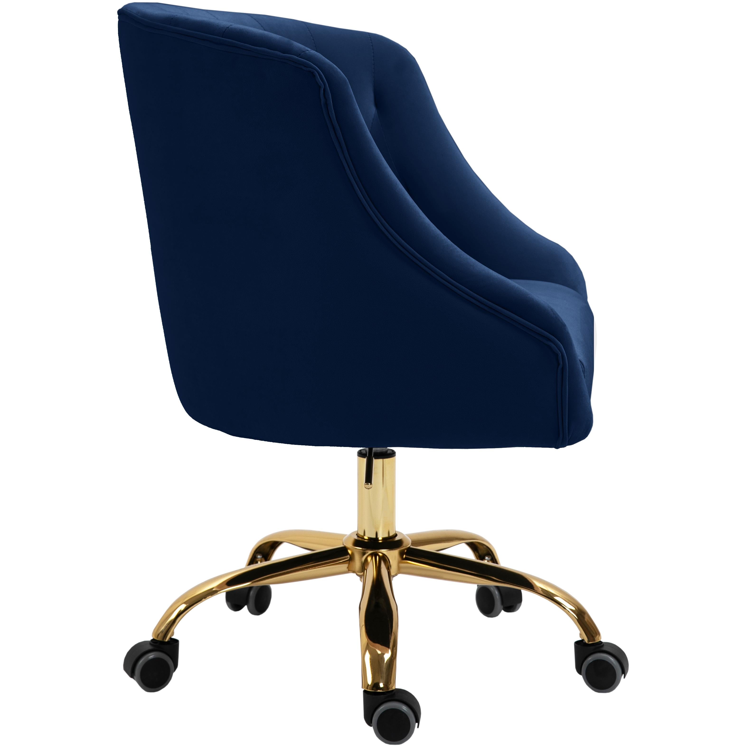 Meridian Arden Navy Velvet Office Chair