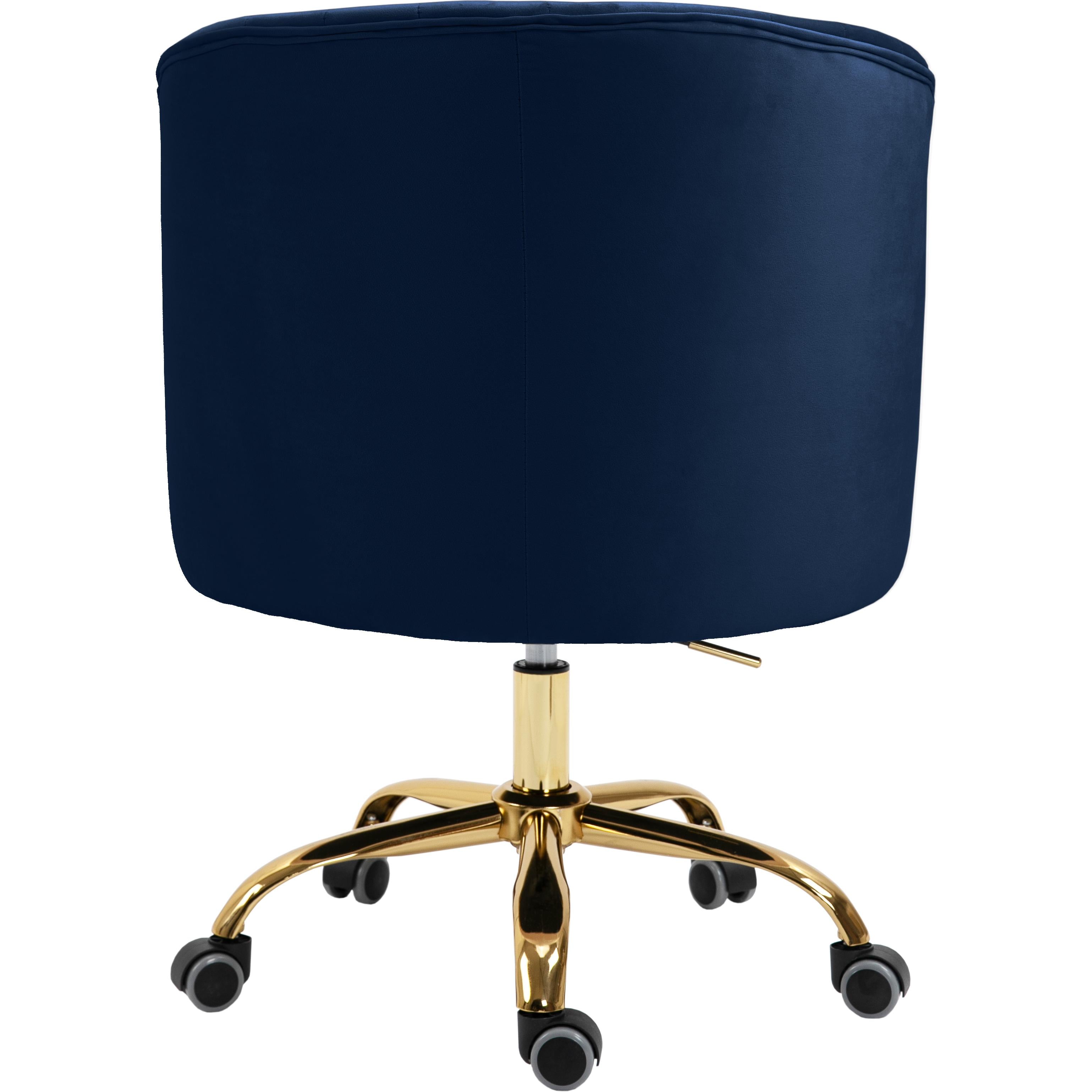 Meridian Arden Navy Velvet Office Chair