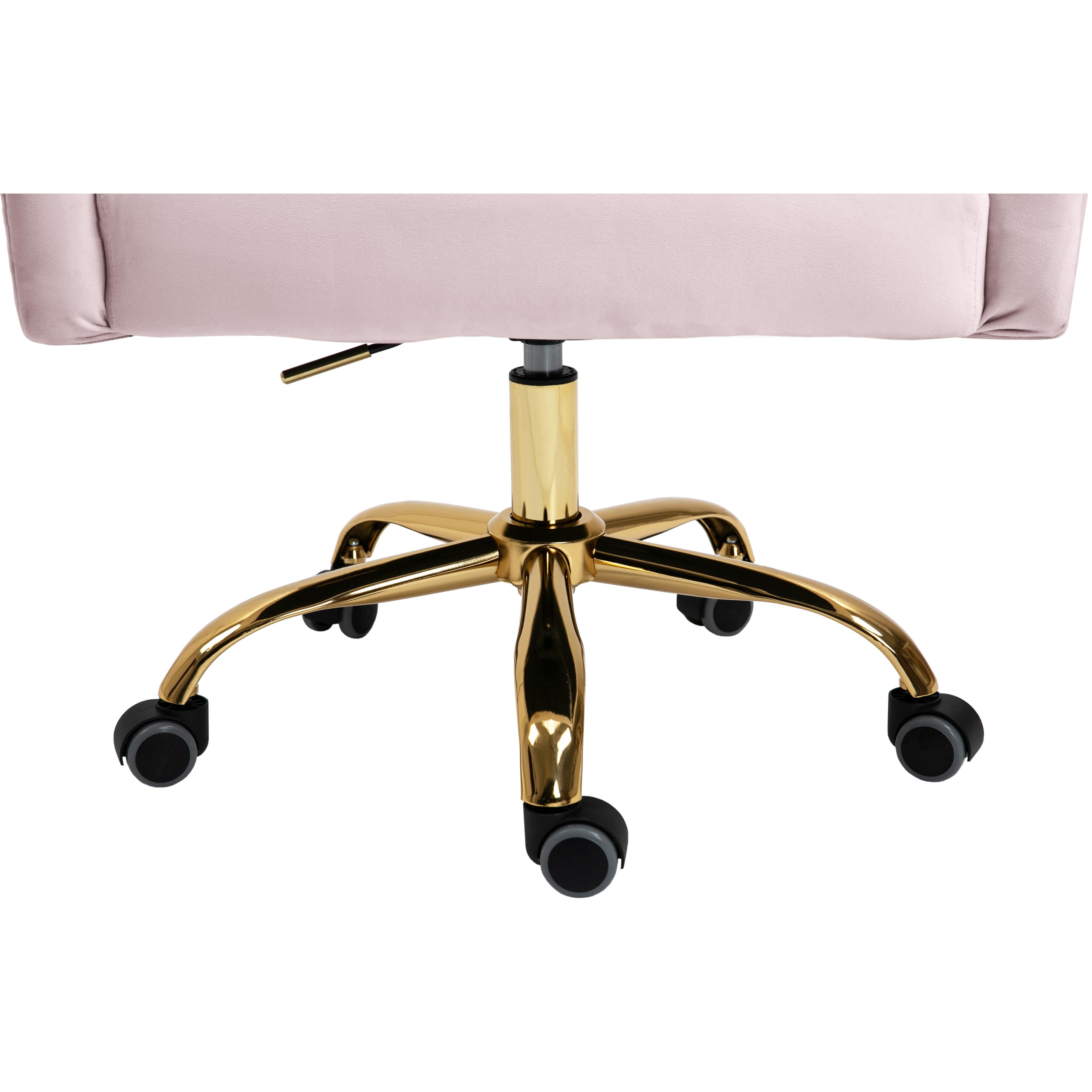 Meridian Arden Pink Velvet Office Chair