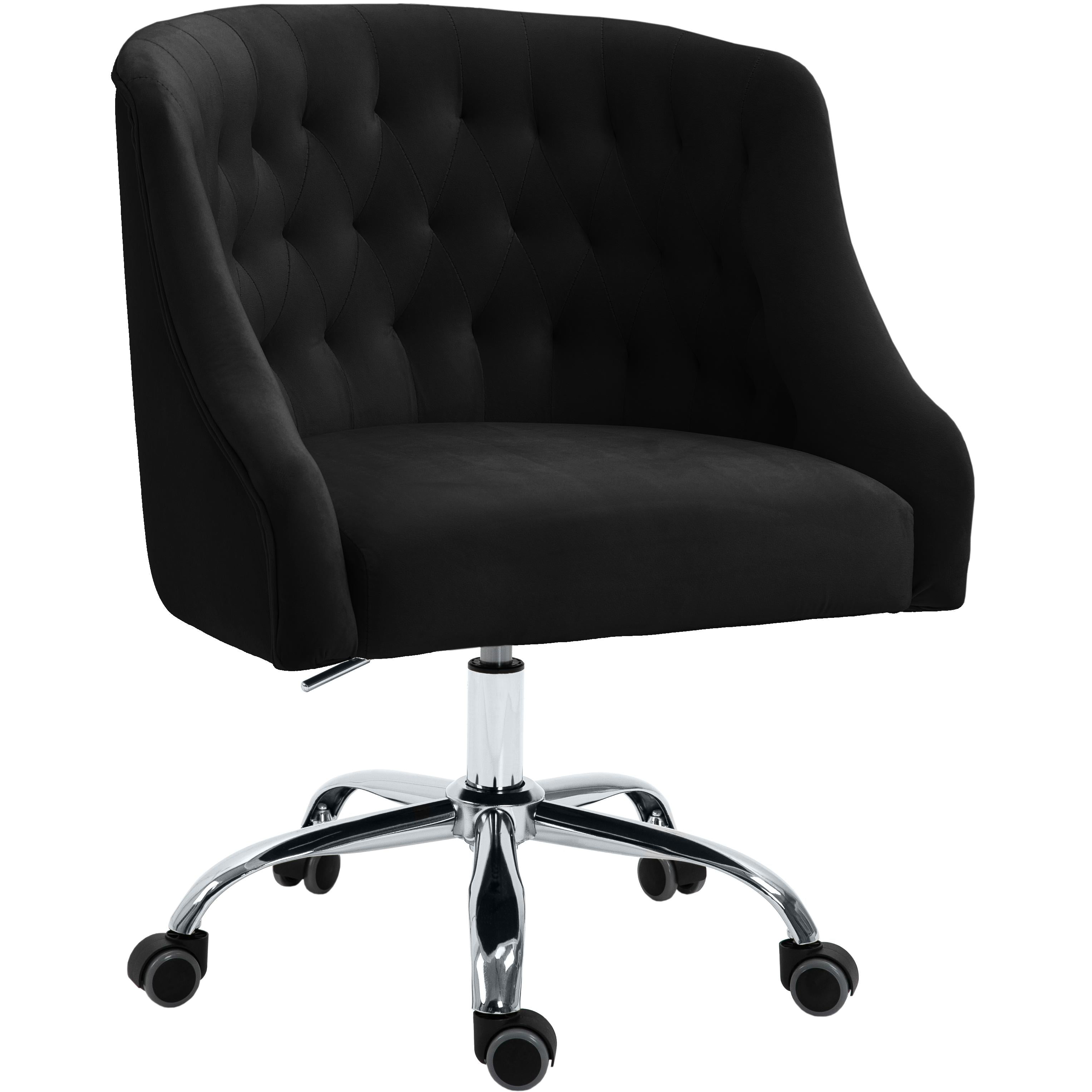 Meridian Arden Black Velvet Office Chair