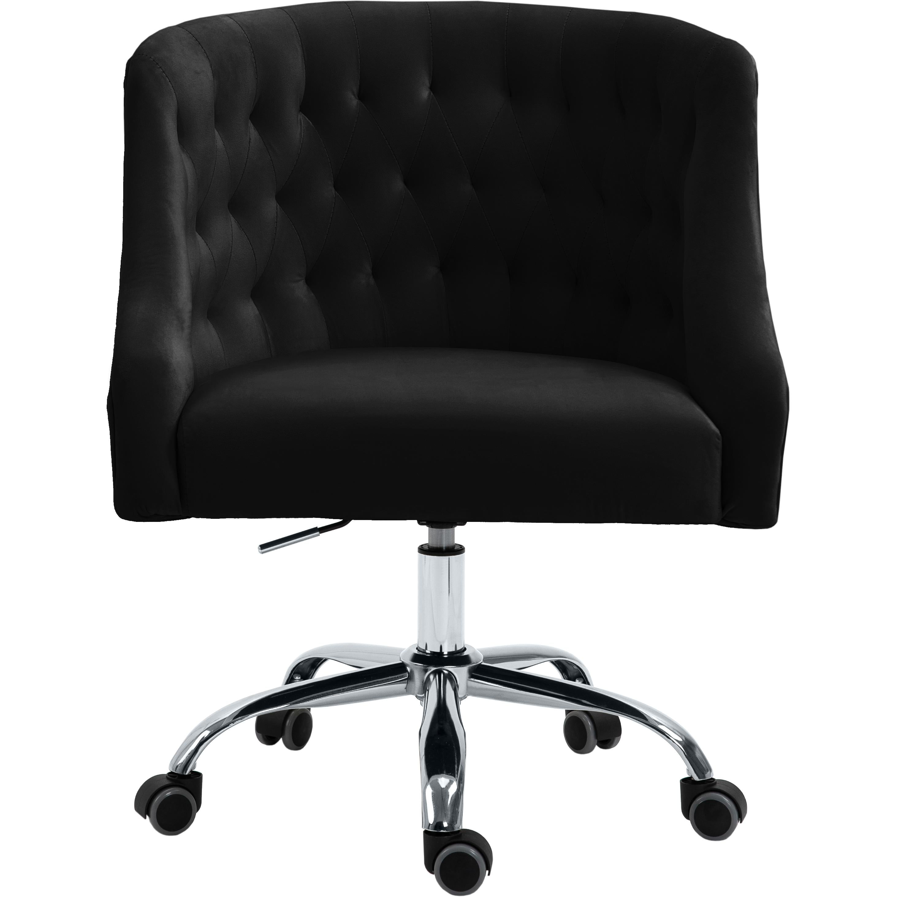 Meridian Arden Black Velvet Office Chair