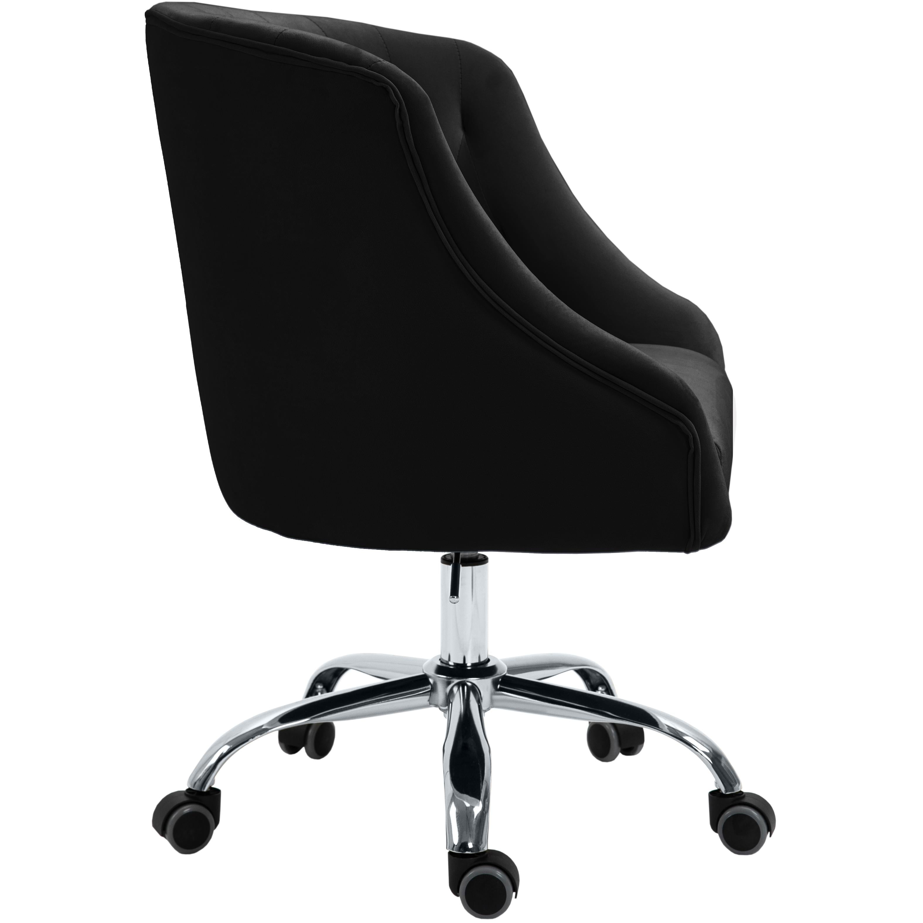 Meridian Arden Black Velvet Office Chair