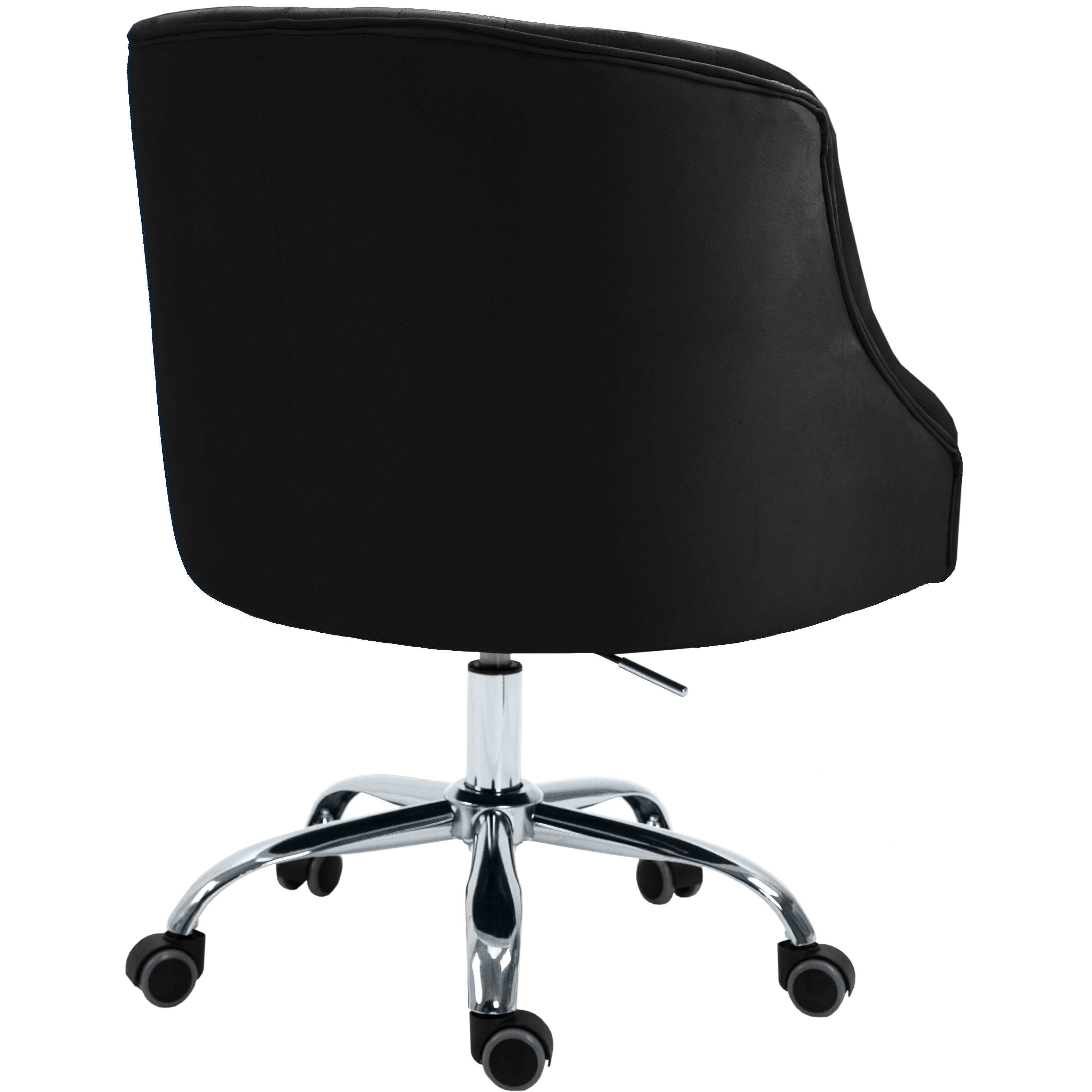 Meridian Arden Black Velvet Office Chair