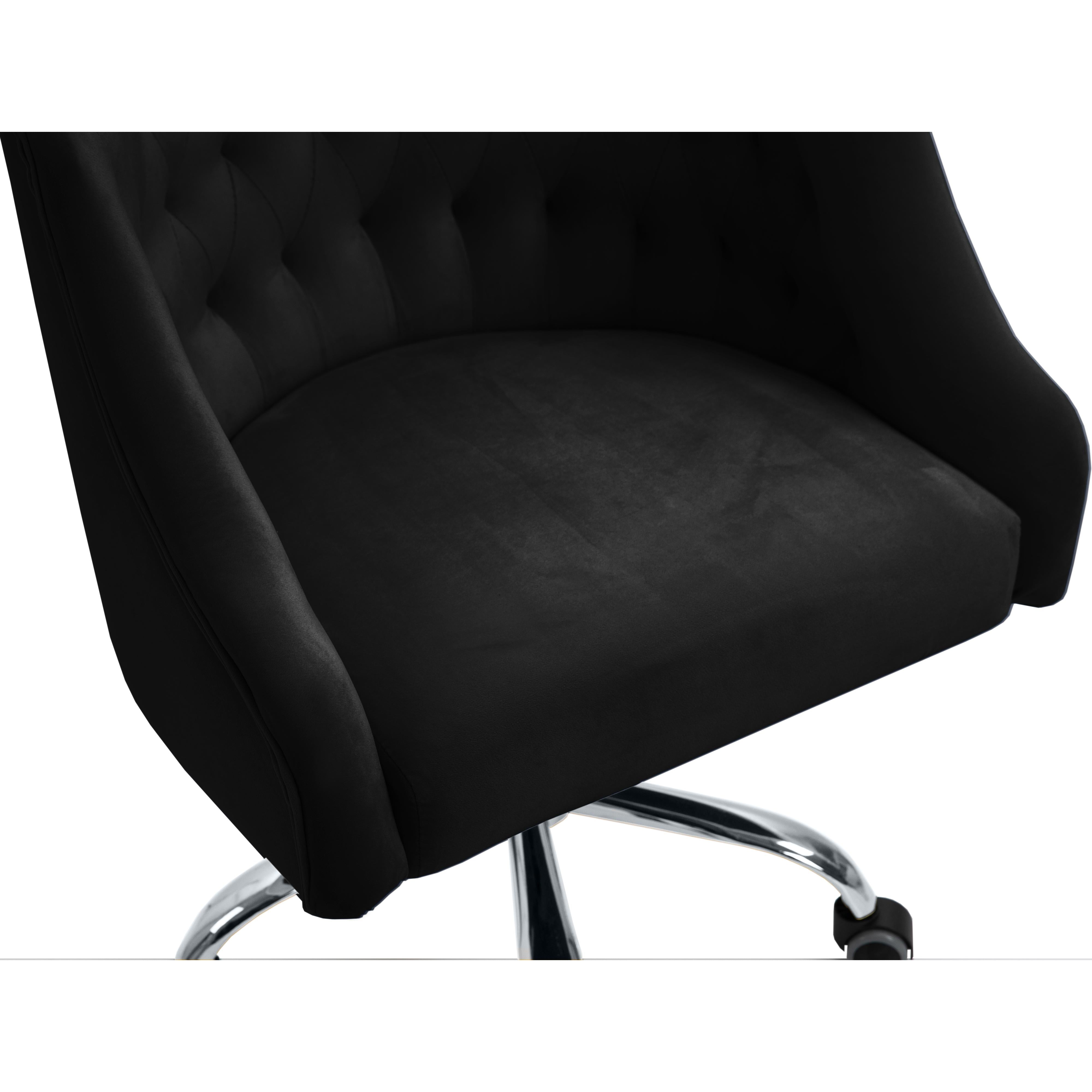 Meridian Arden Black Velvet Office Chair