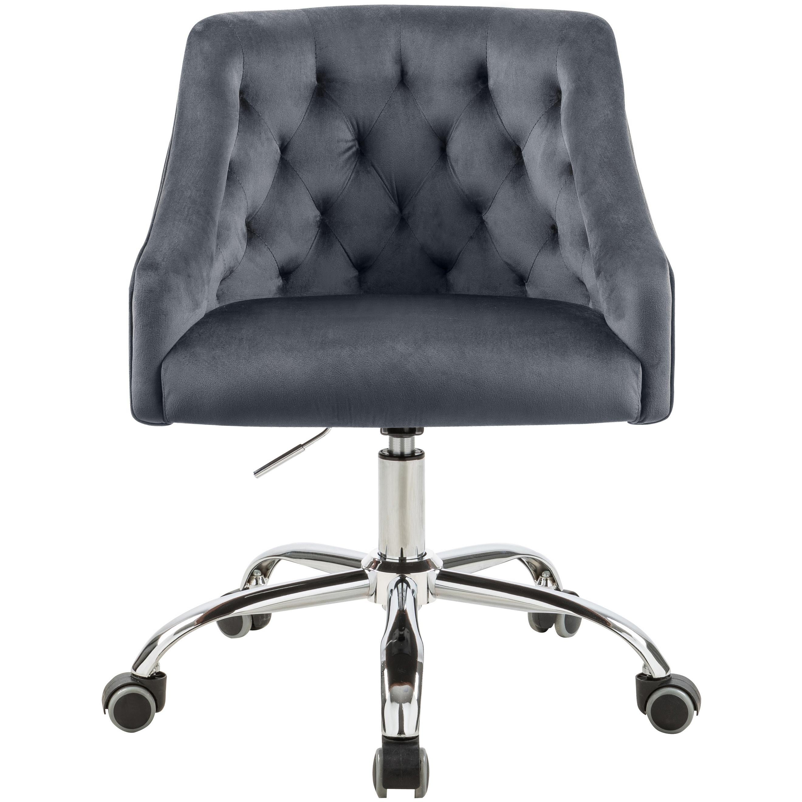 Meridian Arden Grey Velvet Office Chair