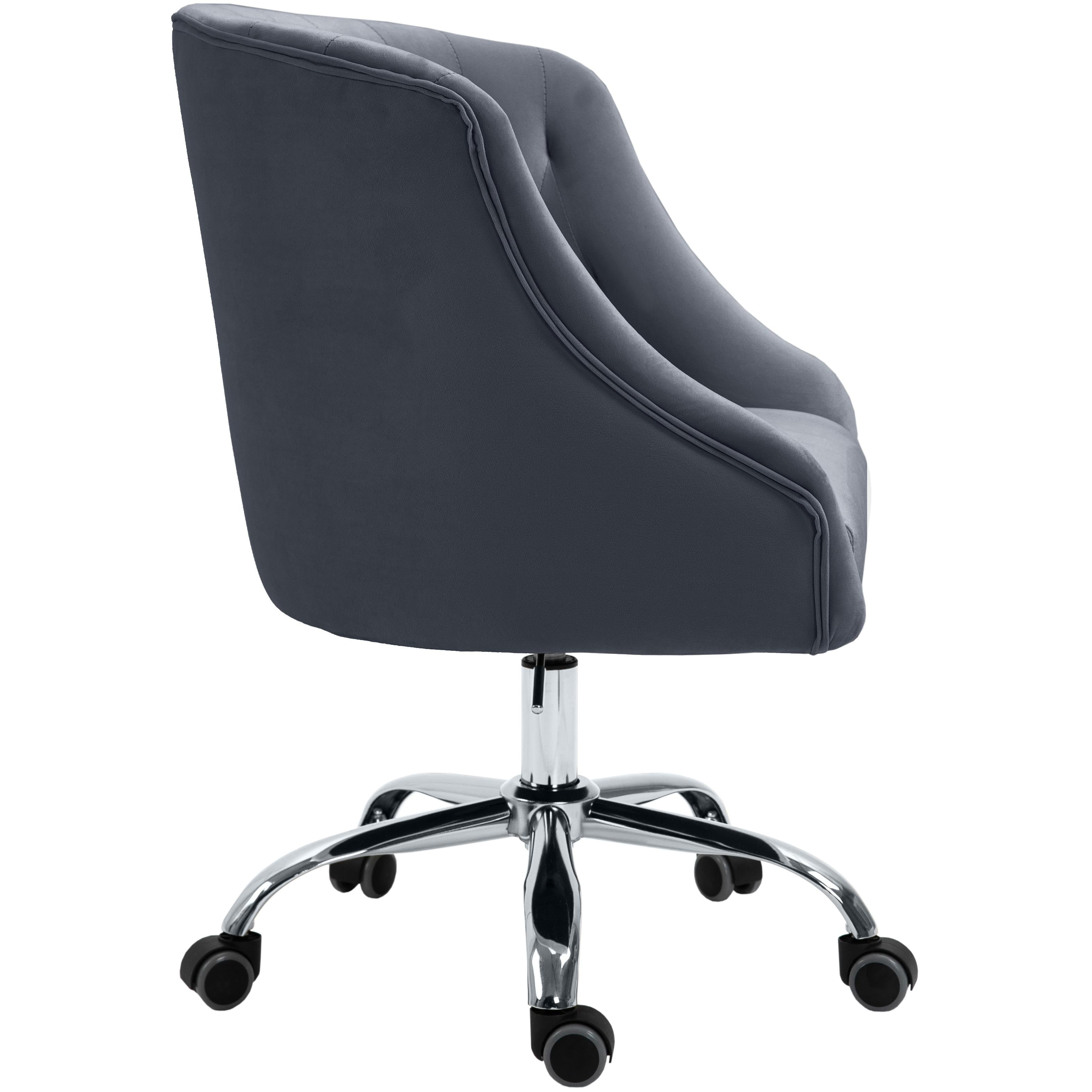 Meridian Arden Grey Velvet Office Chair