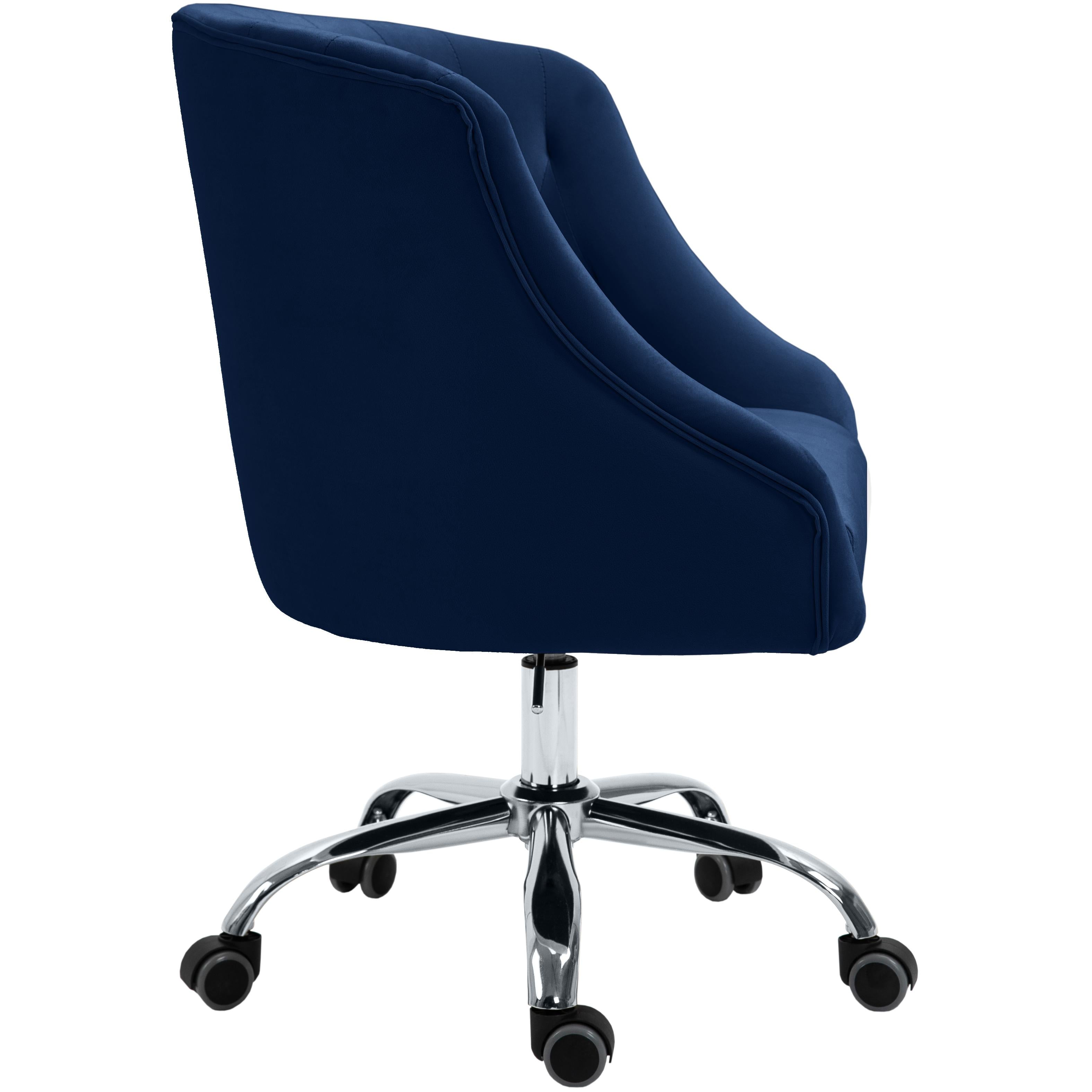 Meridian Arden Navy Velvet Office Chair