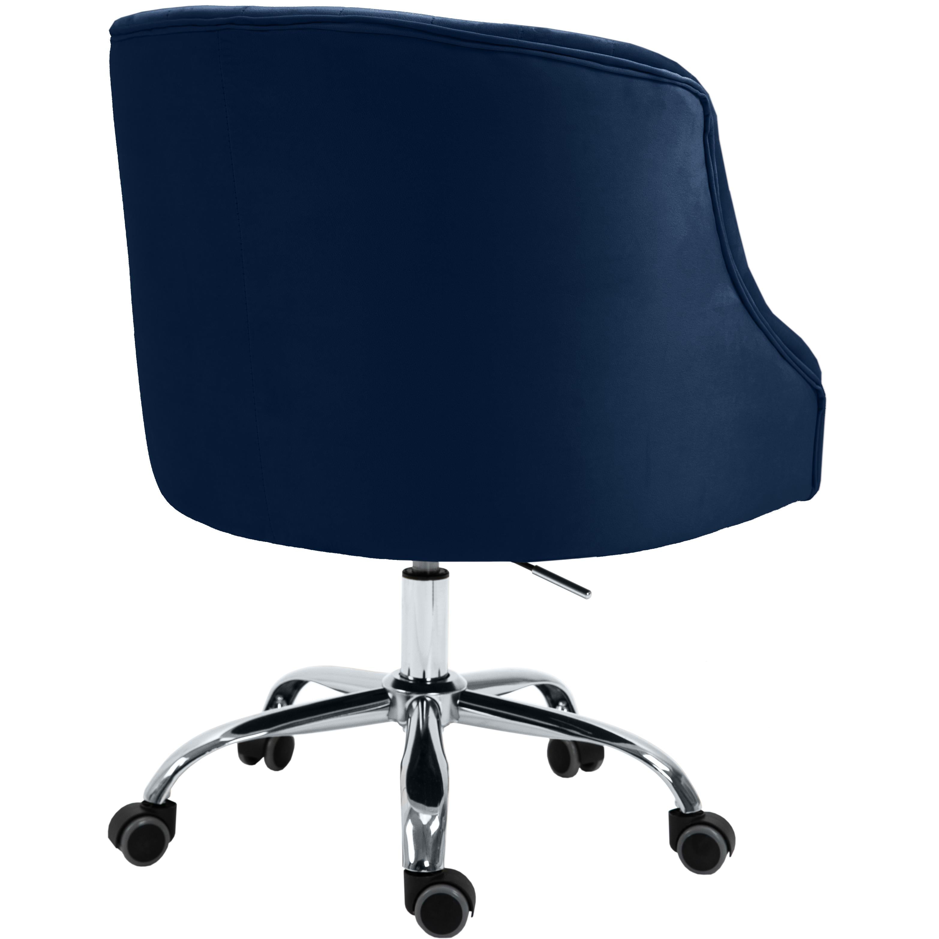 Meridian Arden Navy Velvet Office Chair