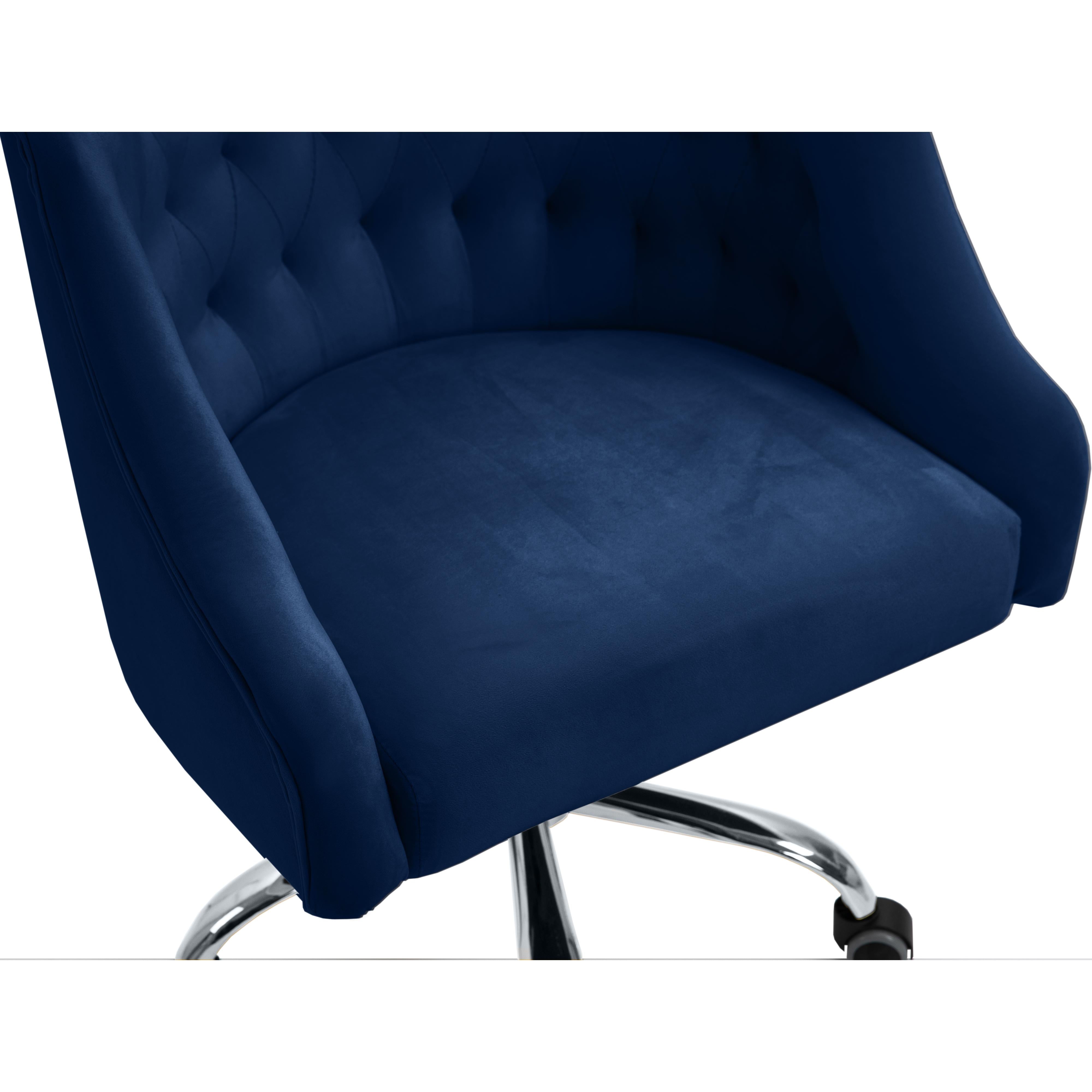 Meridian Arden Navy Velvet Office Chair