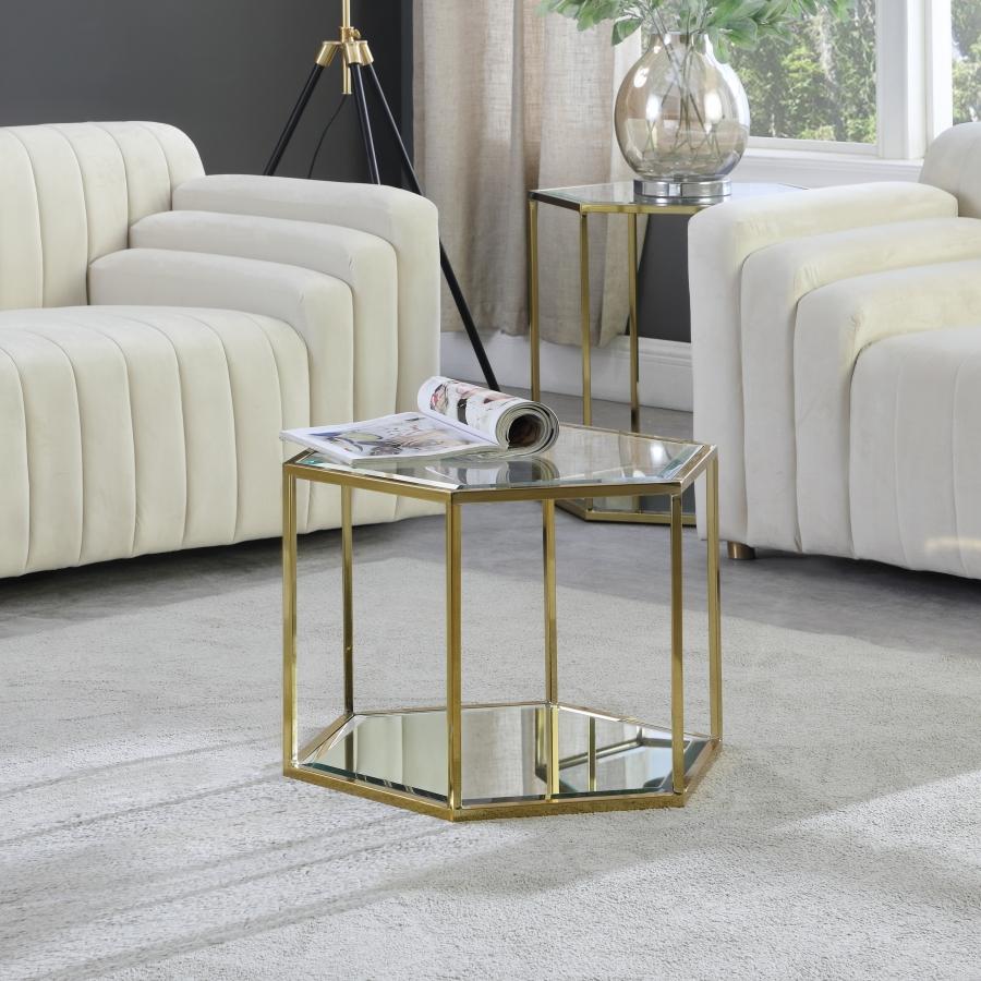 Meridian Sei Brushed Gold Coffee Table