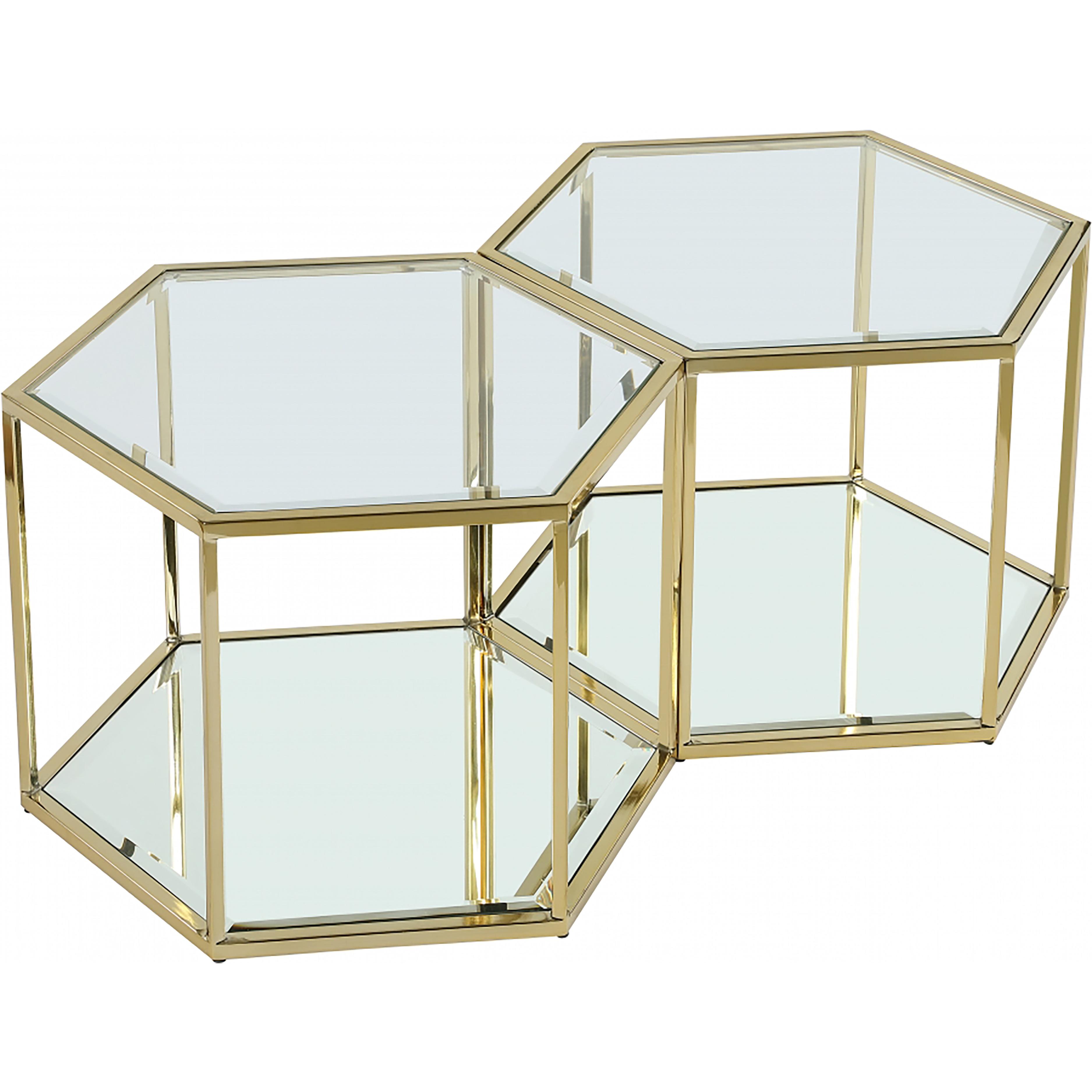 Meridian Sei Brushed Gold Coffee Table