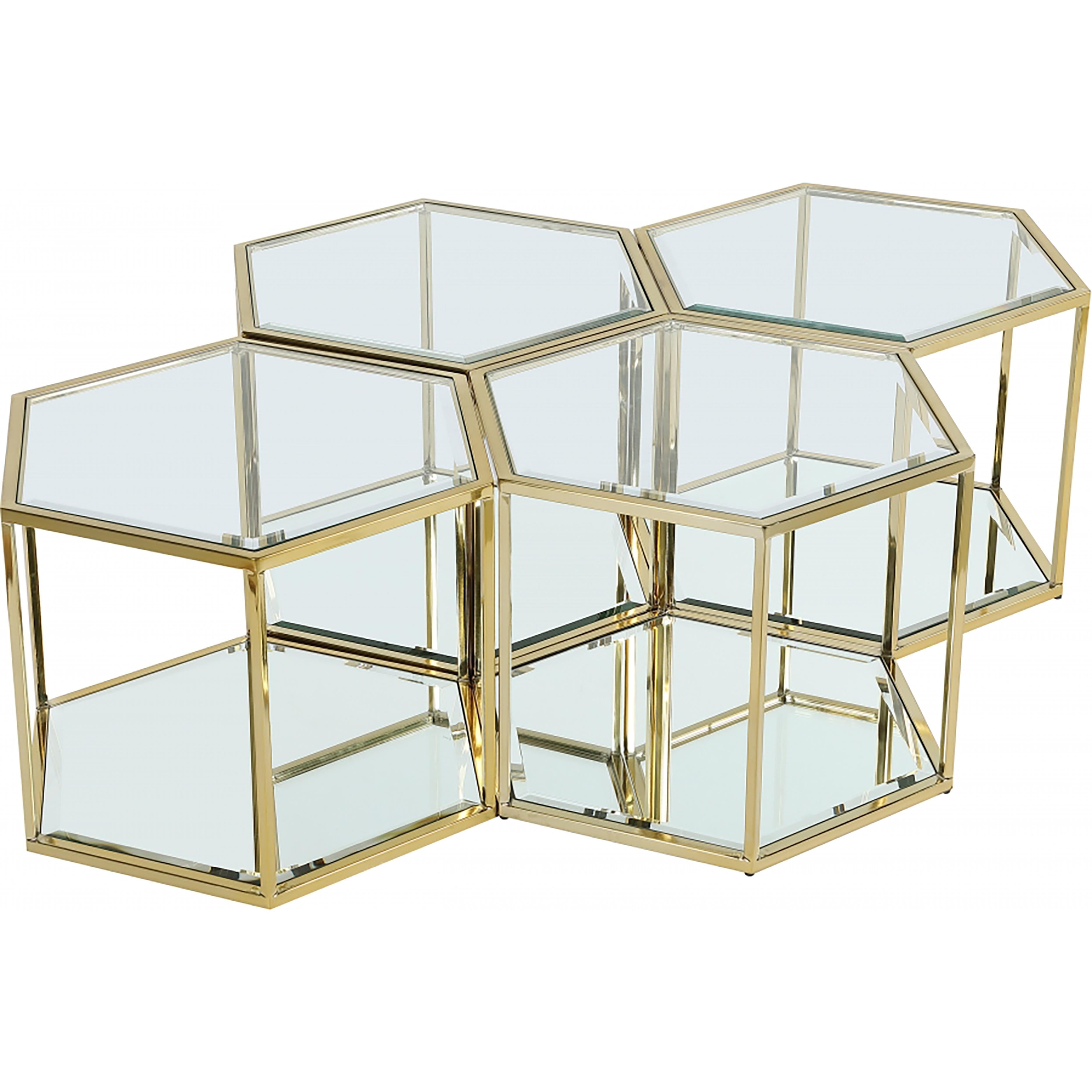 Meridian Sei Brushed Gold Coffee Table