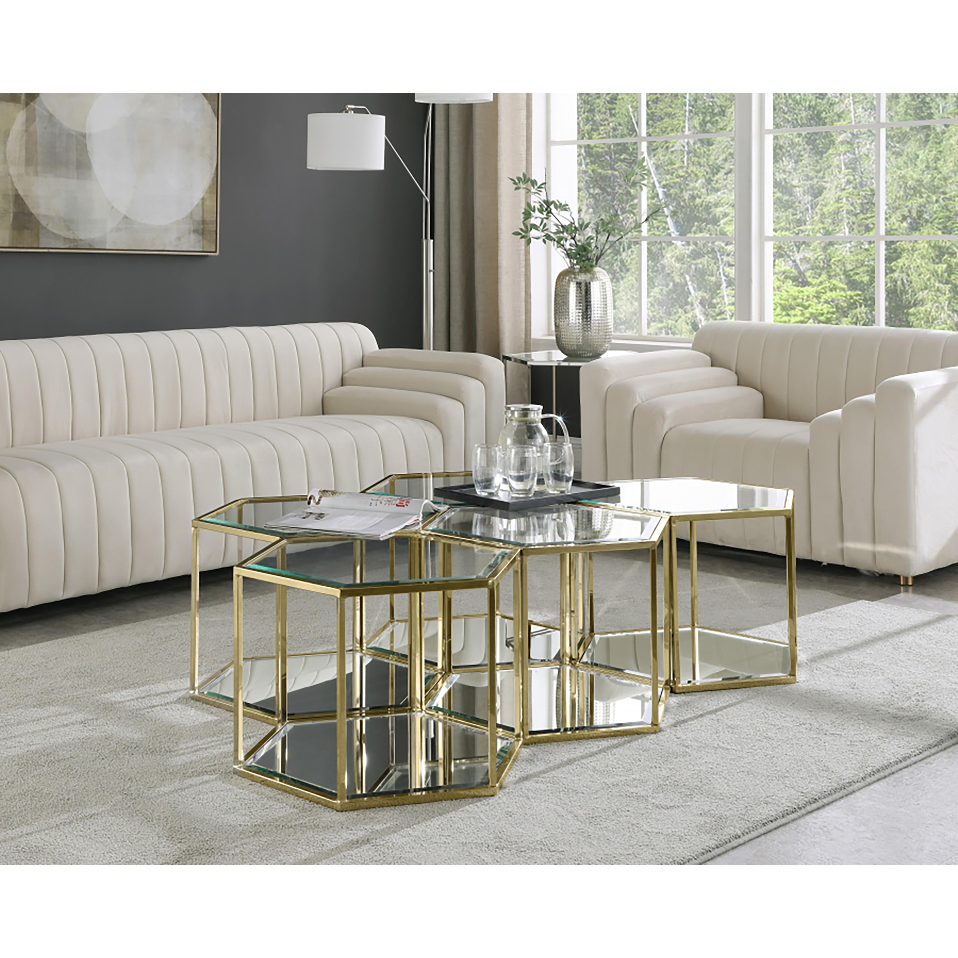 Meridian Sei Brushed Gold Coffee Table