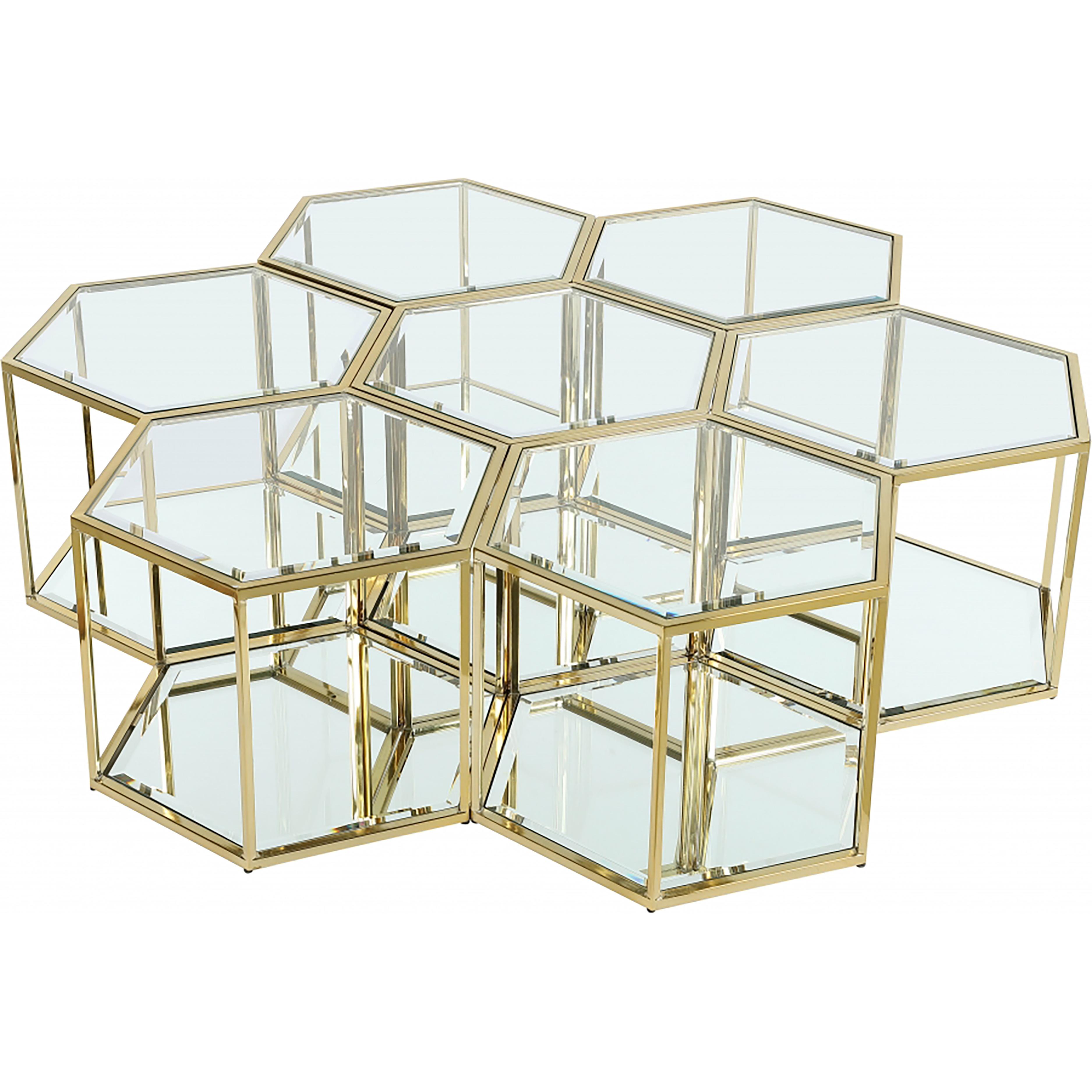 Meridian Sei Brushed Gold Coffee Table