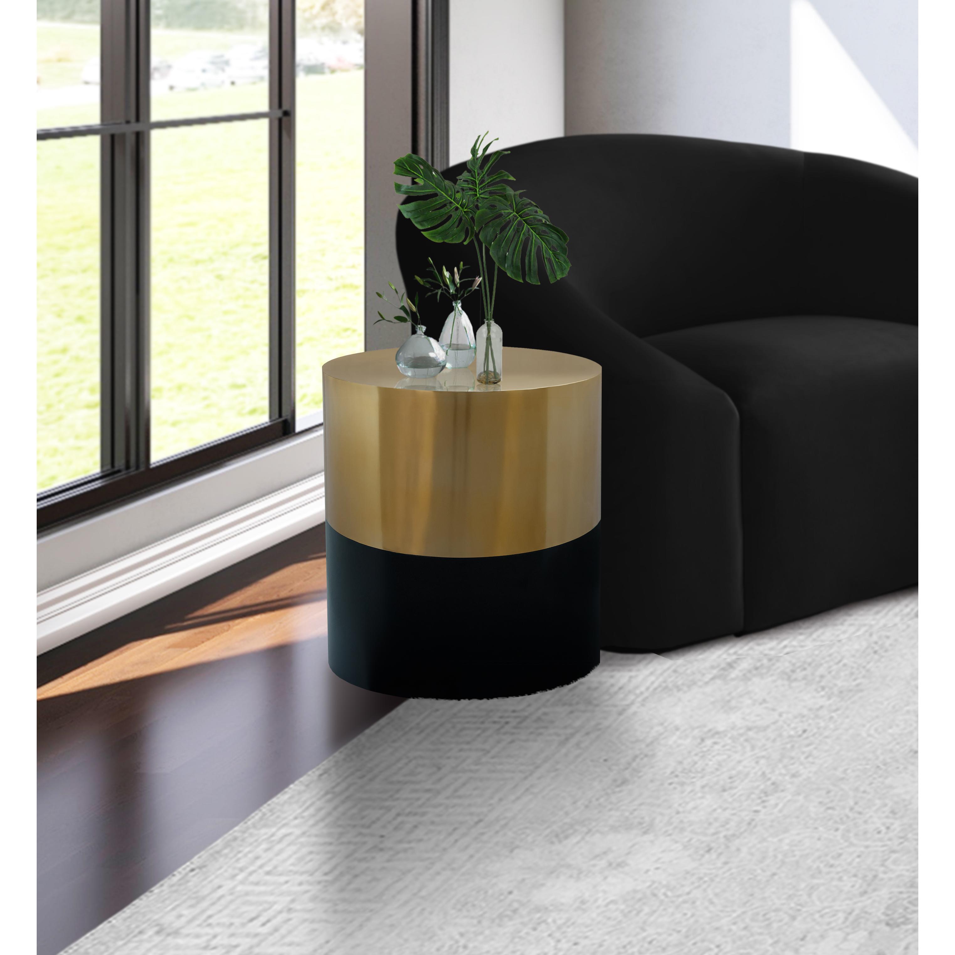 Meridian Sun Black / Gold End Table