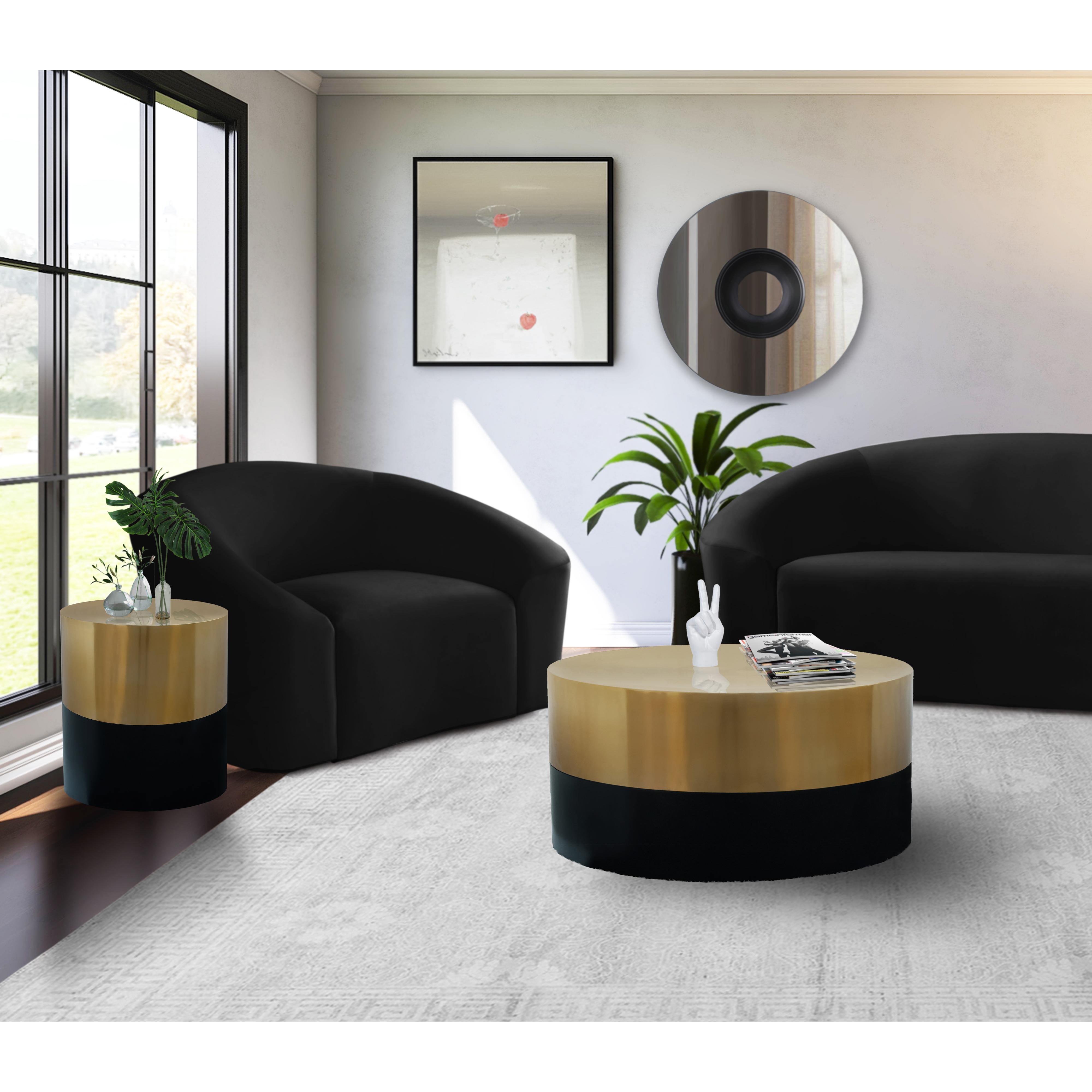 Meridian Sun Black / Gold End Table