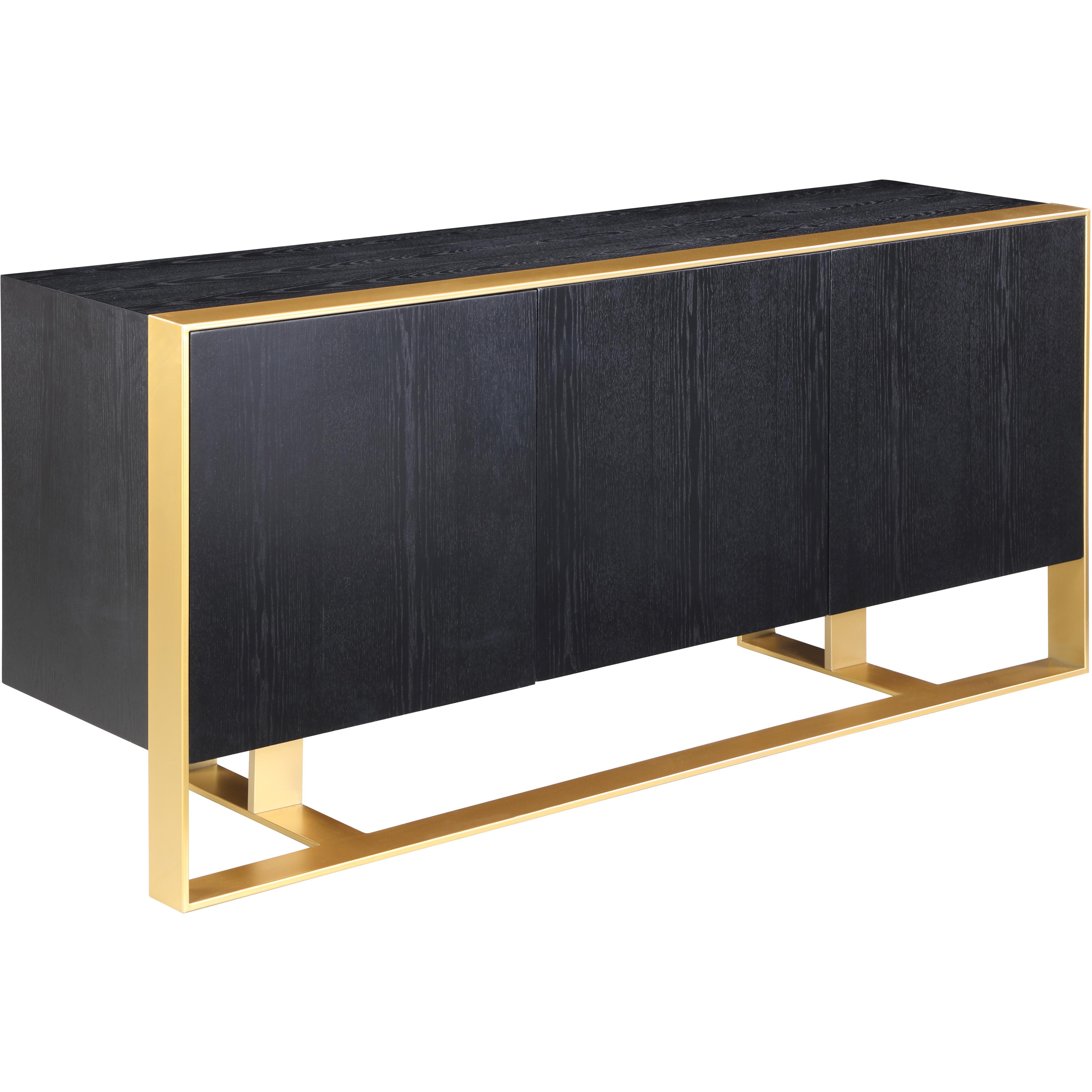 Meridian Sherwood Black Wood Sideboard/Buffet