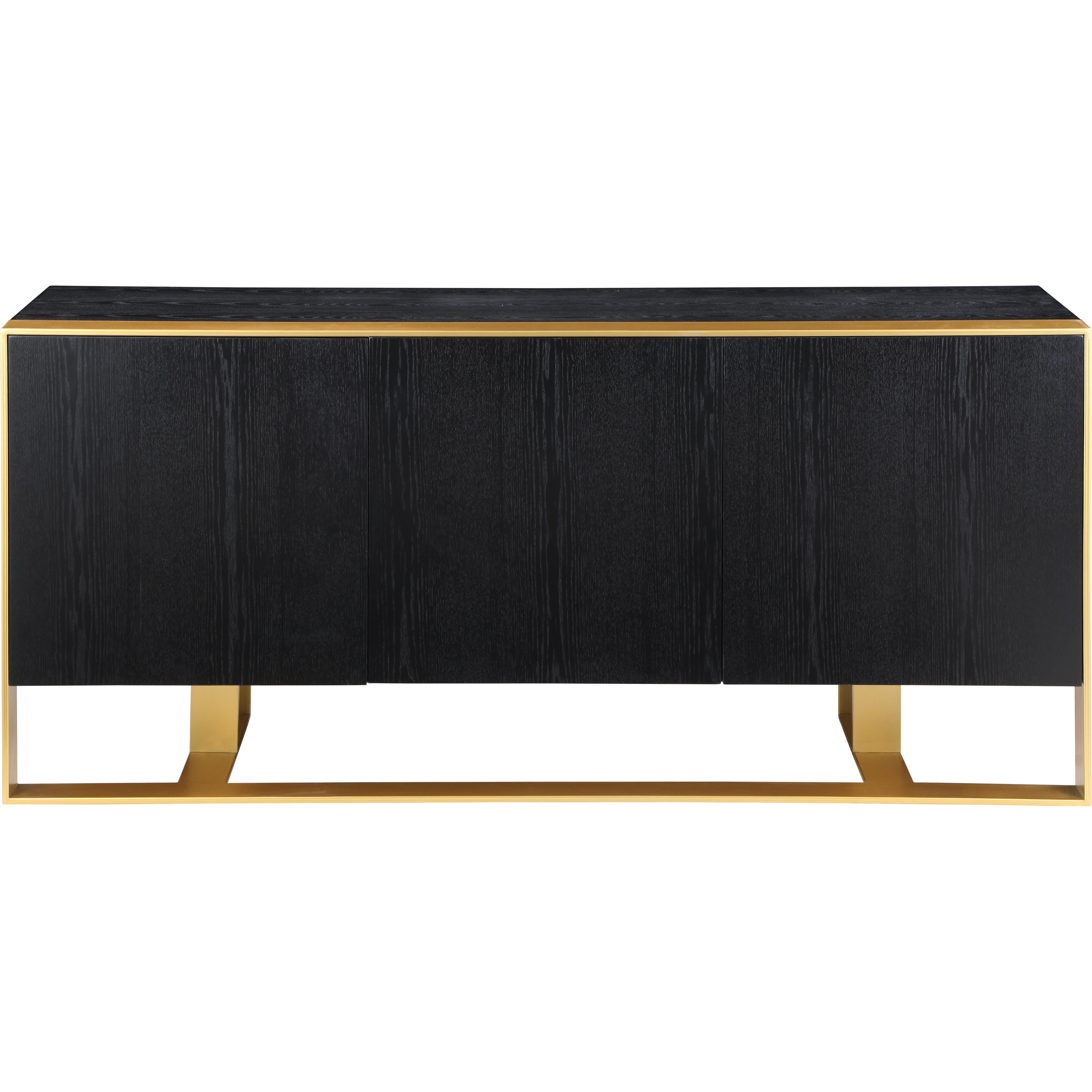 Meridian Sherwood Black Wood Sideboard/Buffet