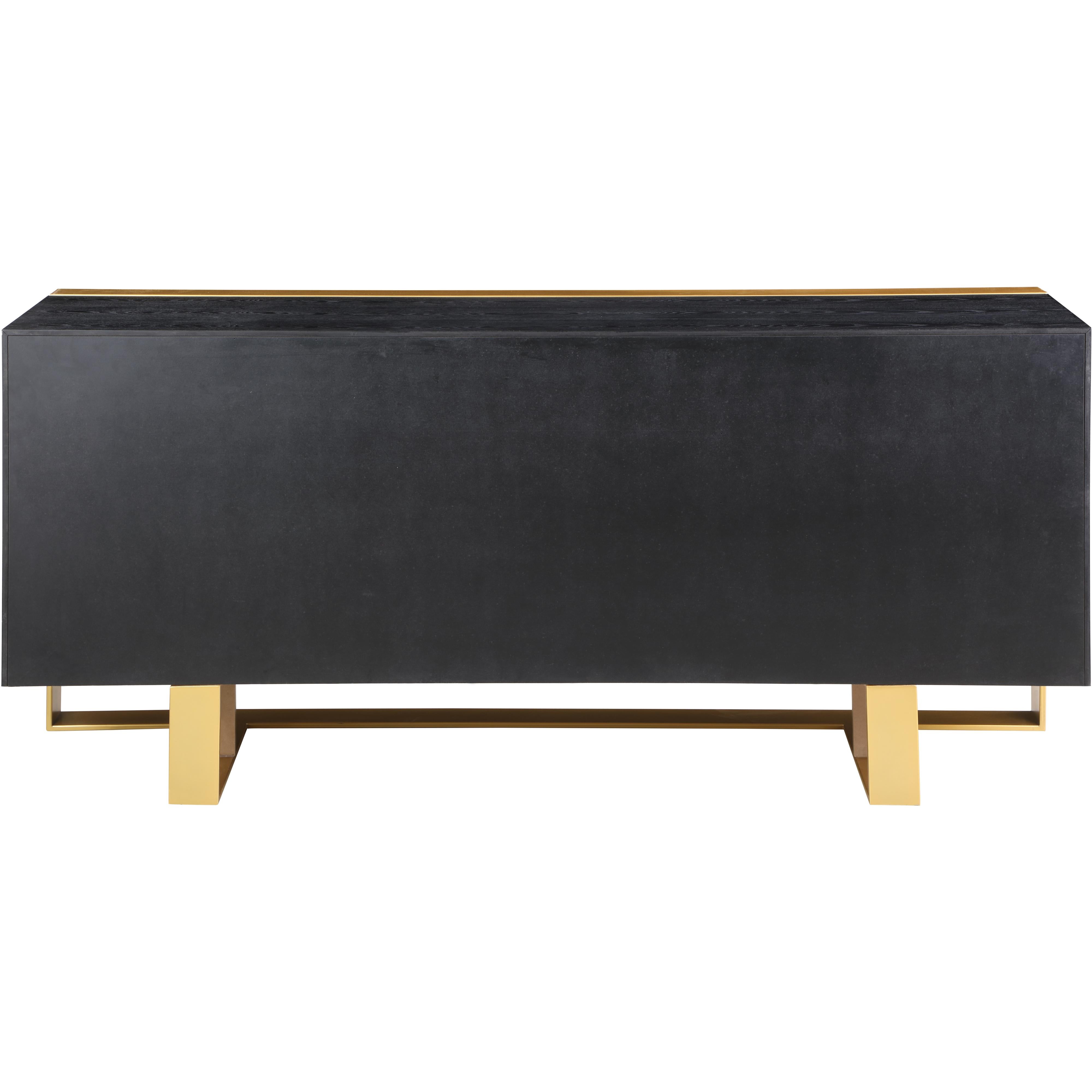 Meridian Sherwood Black Wood Sideboard/Buffet