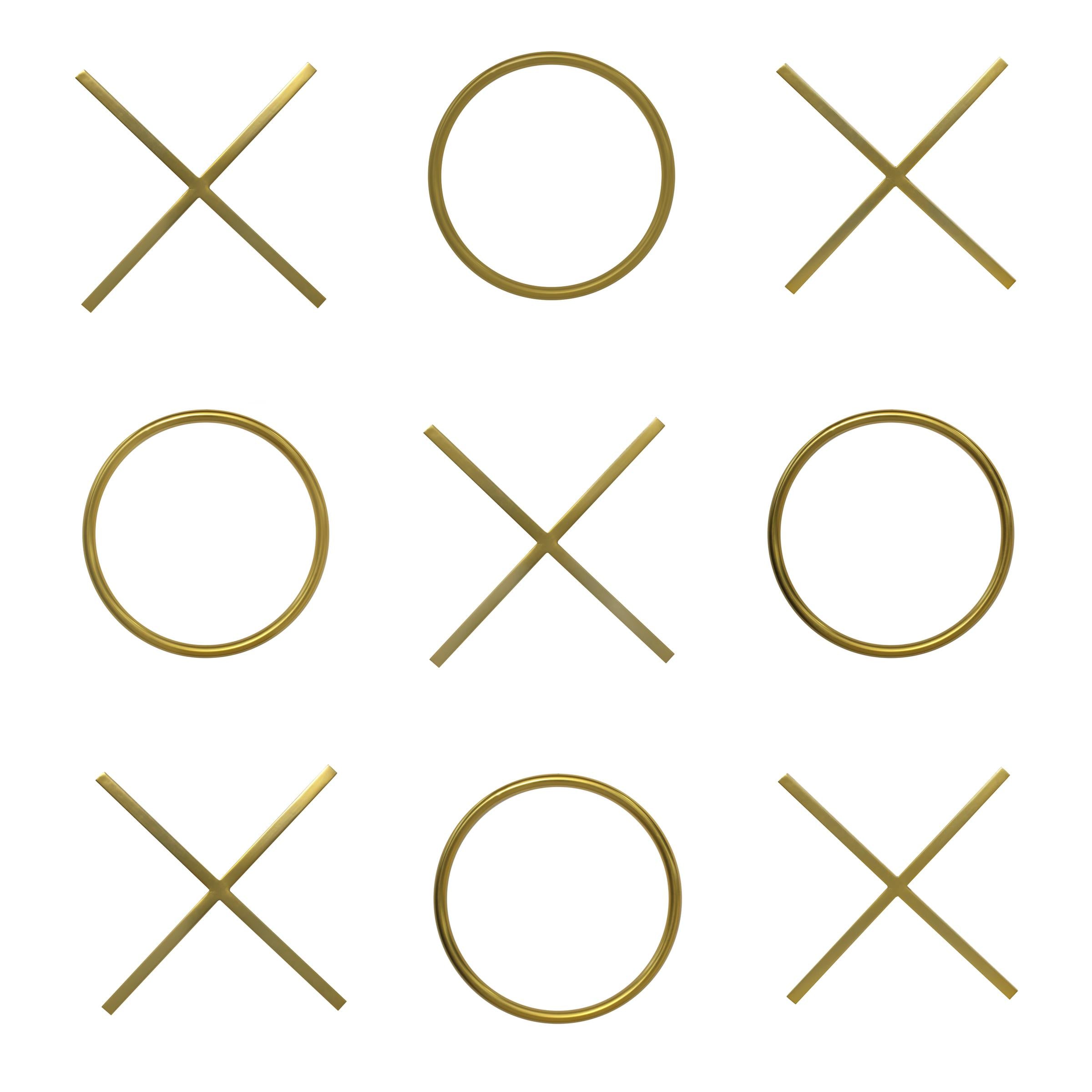 Meridian XOXO Gold Stainless Steel Wall Decor