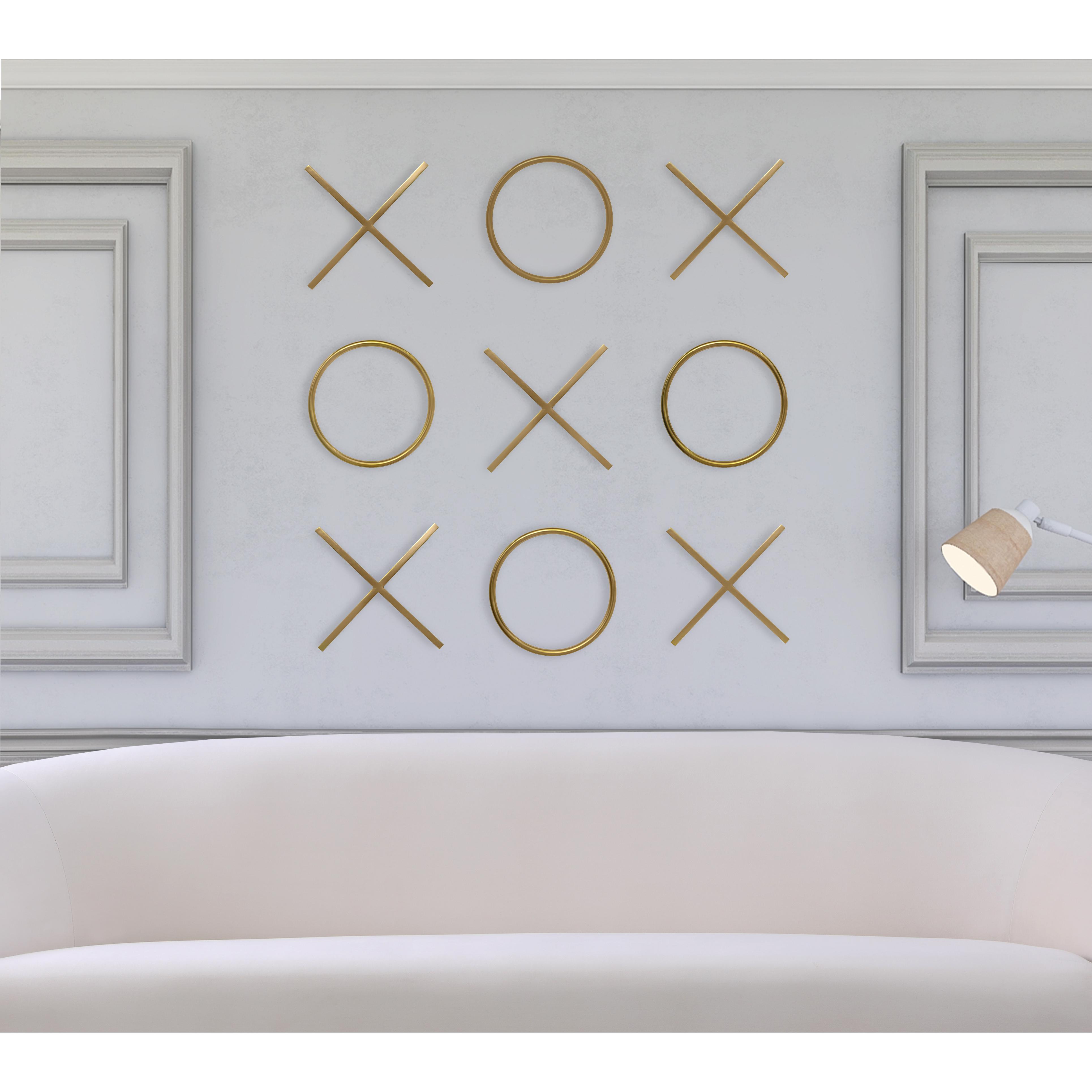 Meridian XOXO Gold Stainless Steel Wall Decor