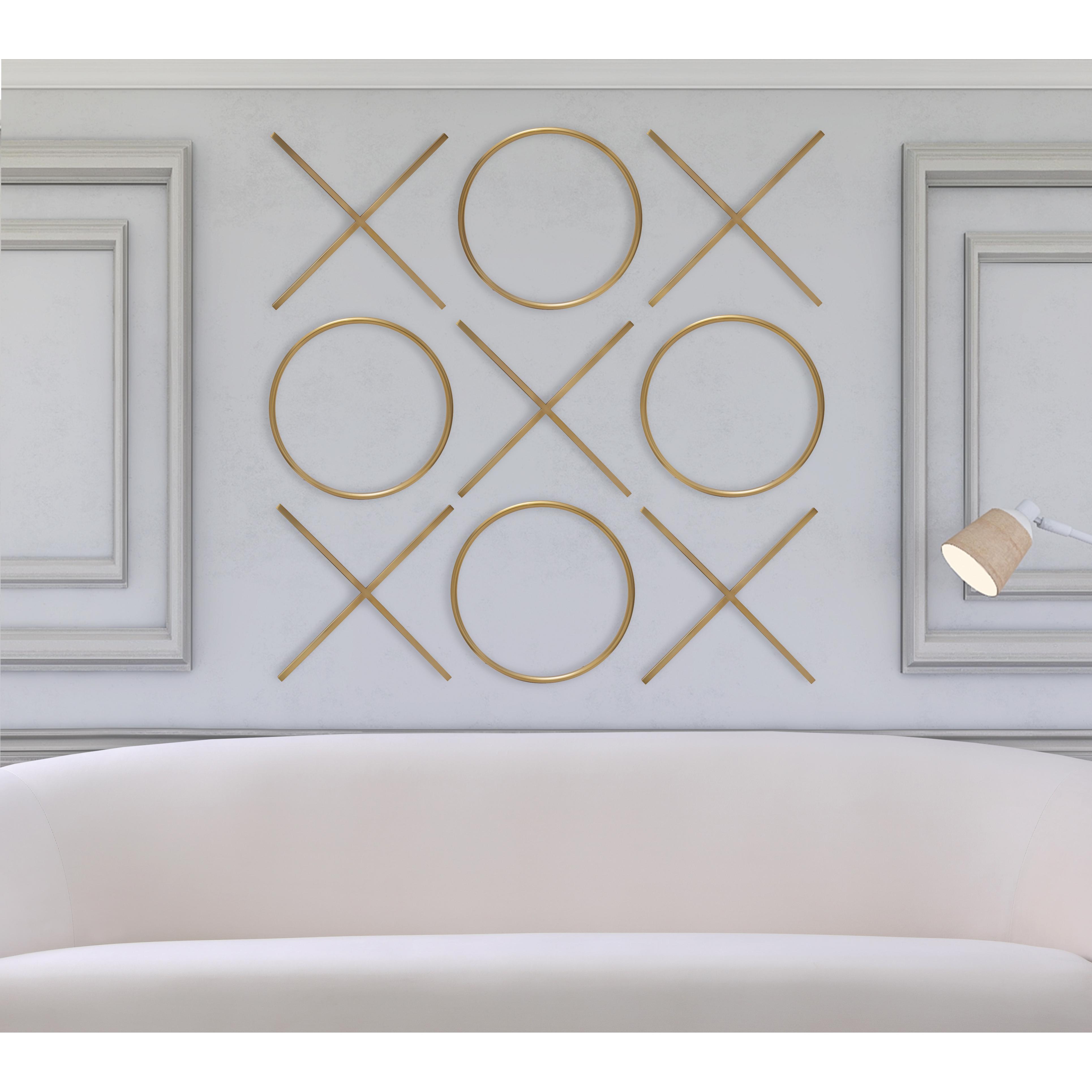 Meridian XOXO Gold Stainless Steel Wall Decor