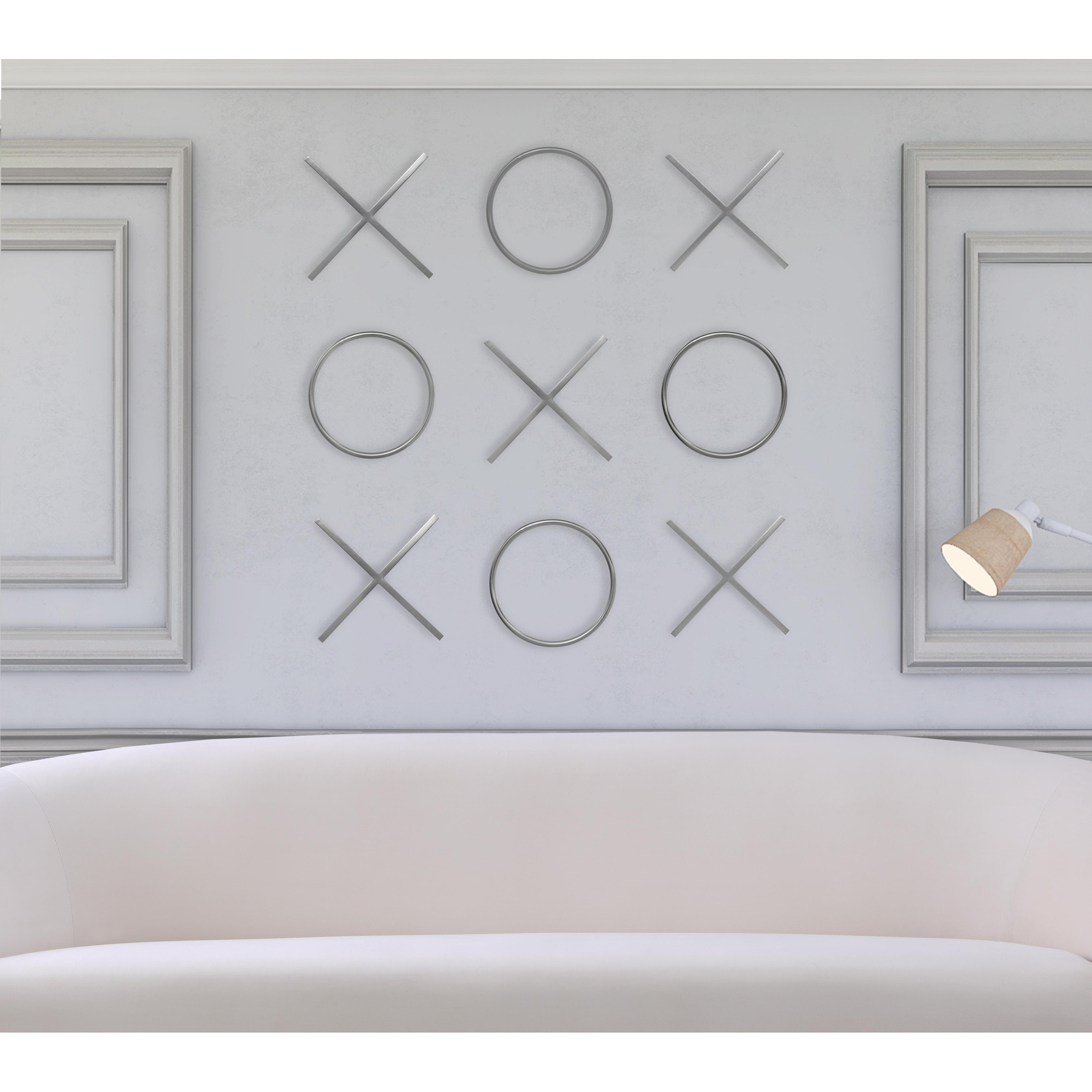 Meridian XOXO Chrome Stainless Steel Wall Decor