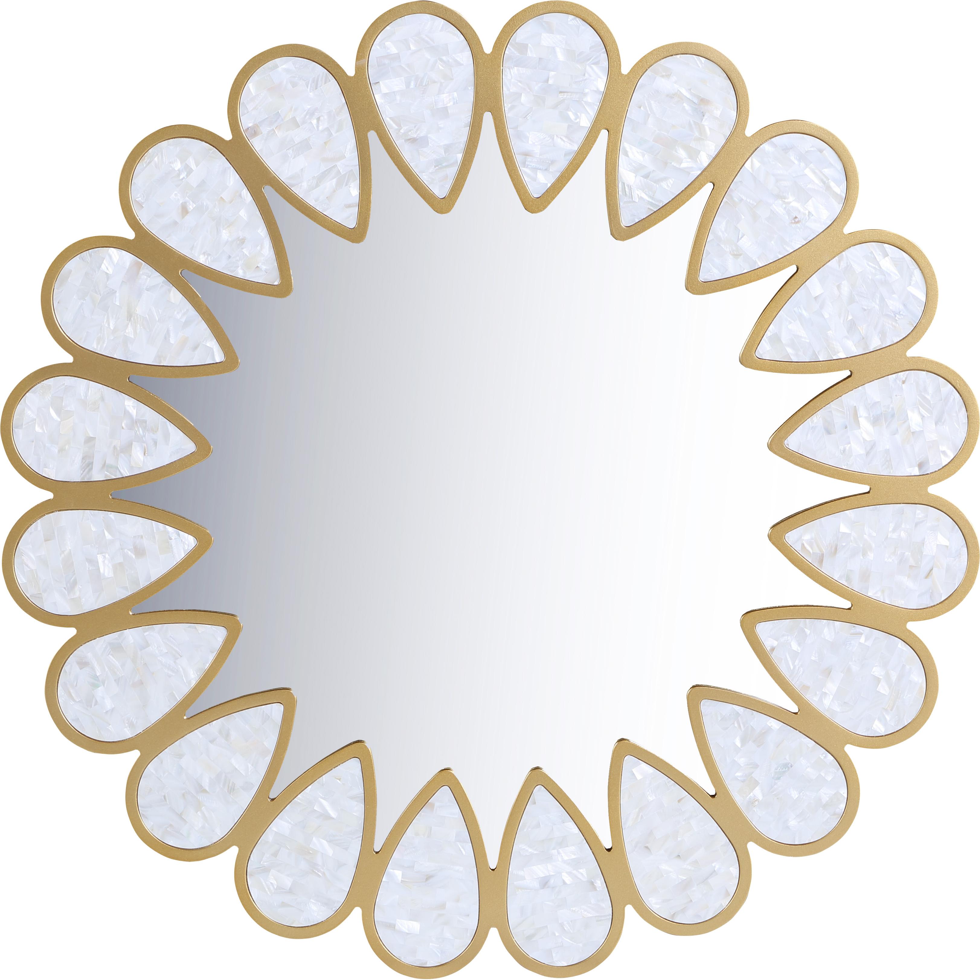 Meridian Shell White Mirror