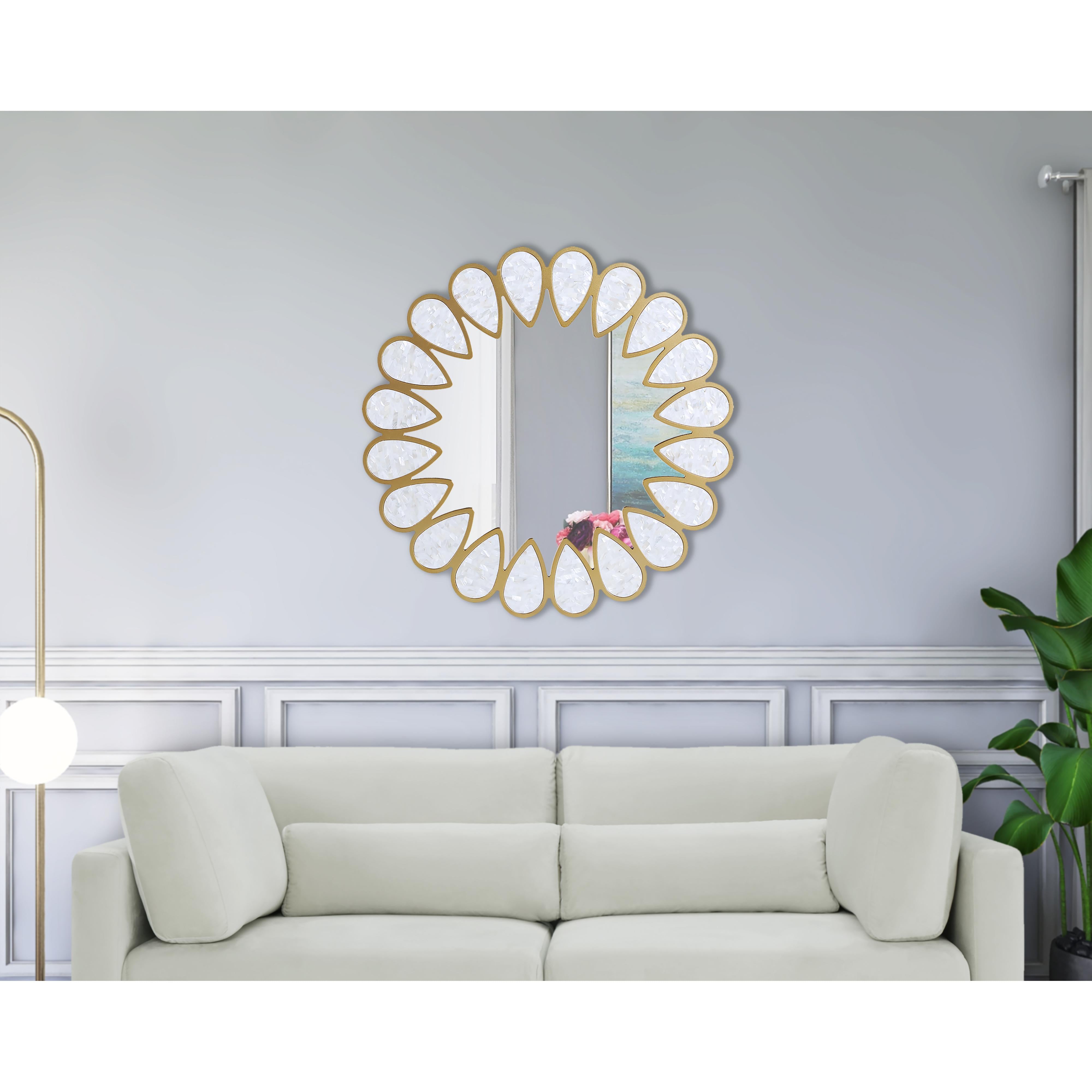 Meridian Shell White Mirror