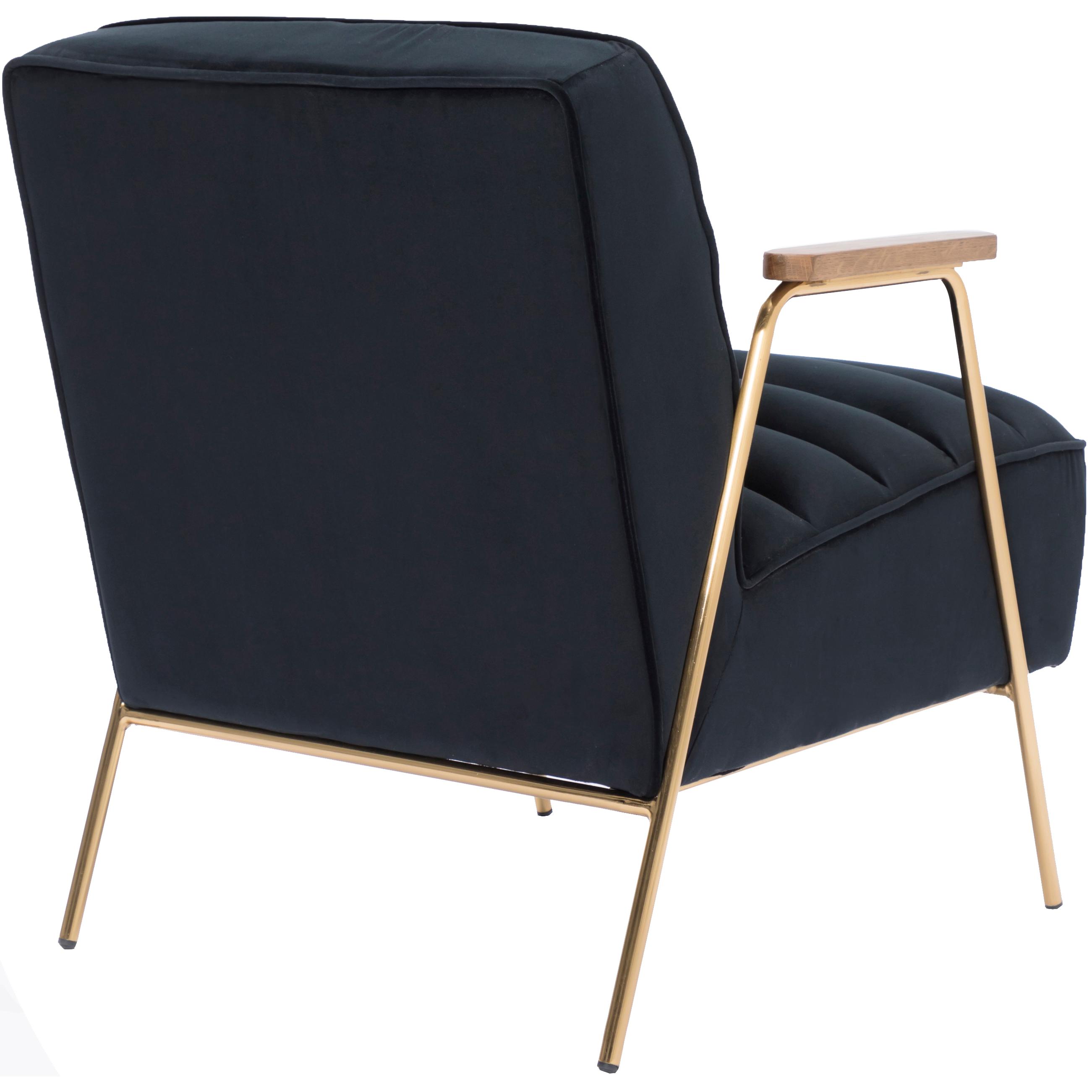 Meridian Woodford Black Velvet Accent Chair